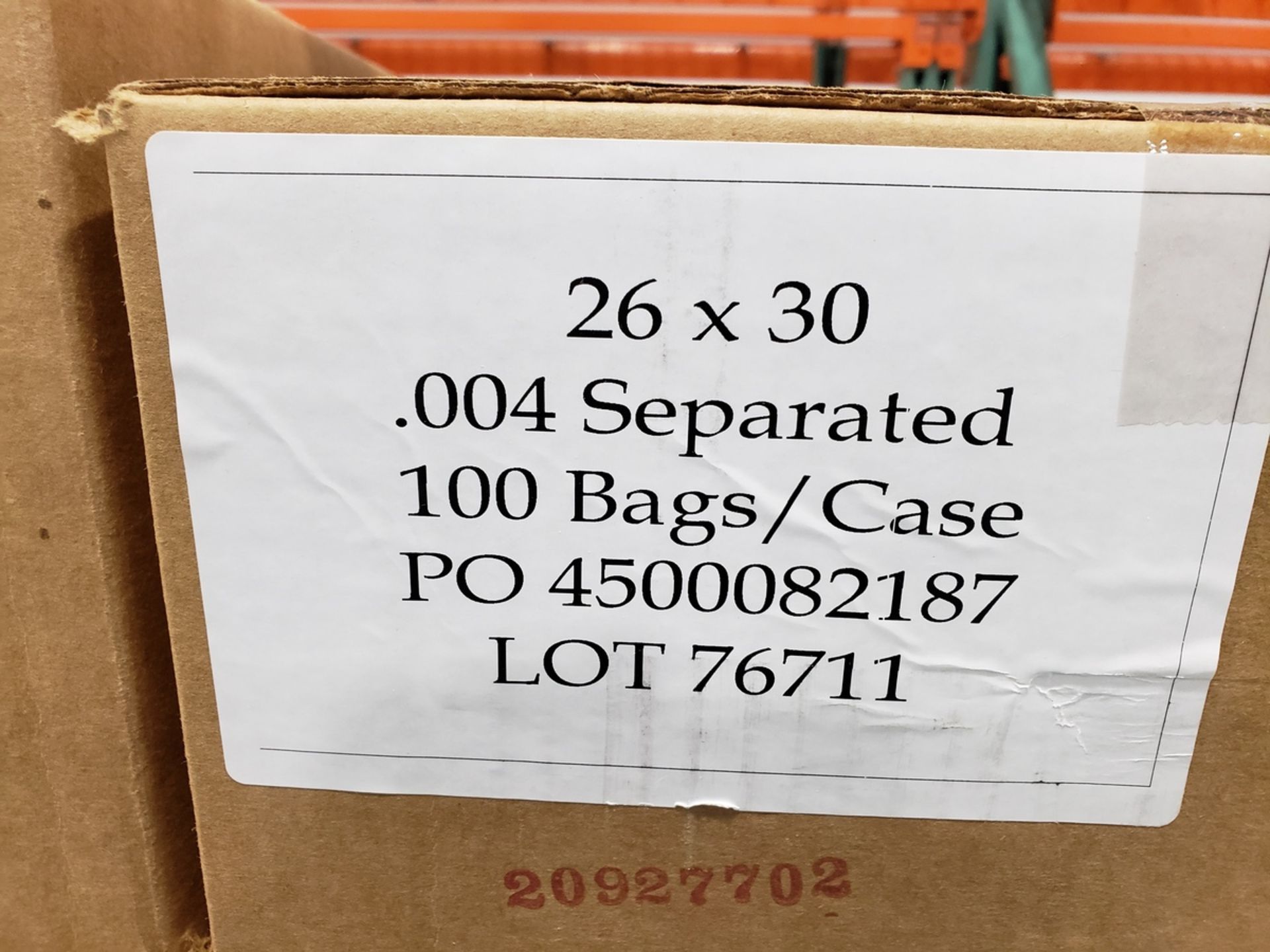 Pallet Lot, 26" X 30" .004 Seperated Bags, (100) Bags per Case, (40) Cases | Rig Fee: $25 or HC - Image 2 of 2