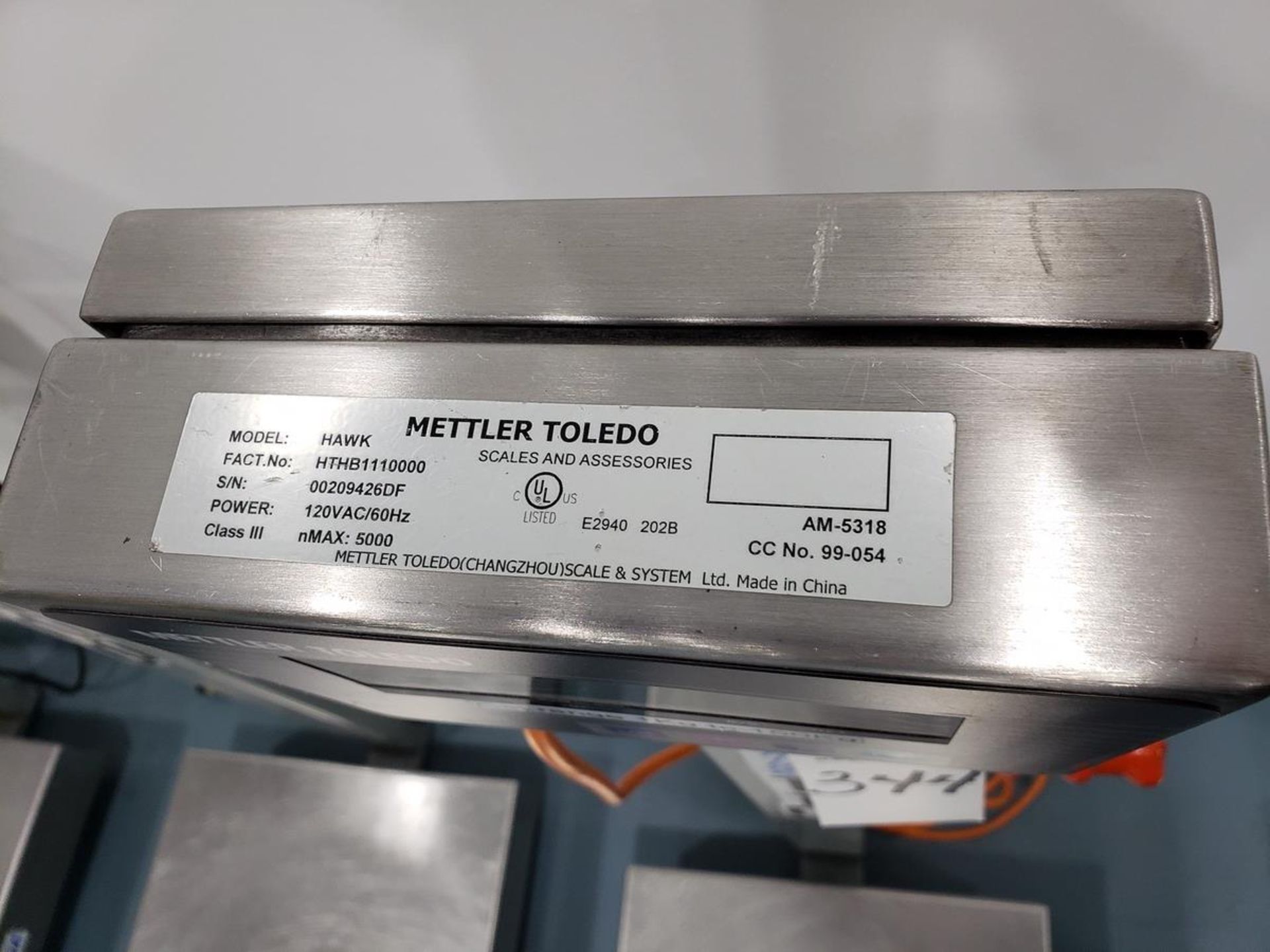 Mettler Toledo Portable Laboratory Platform Scale, M# Hawk, S/N 00209426DF | Rig Fee: $40 or HC - Image 3 of 3