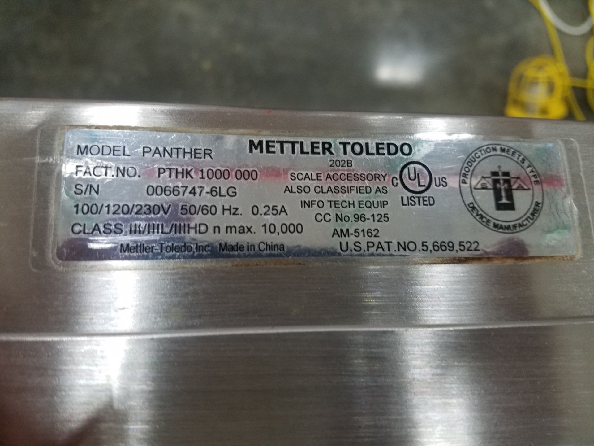 Mettler Toledo Portable Scale, M# Panther, S/N 0066747-6LG | Rig Fee: $40 - Image 3 of 3