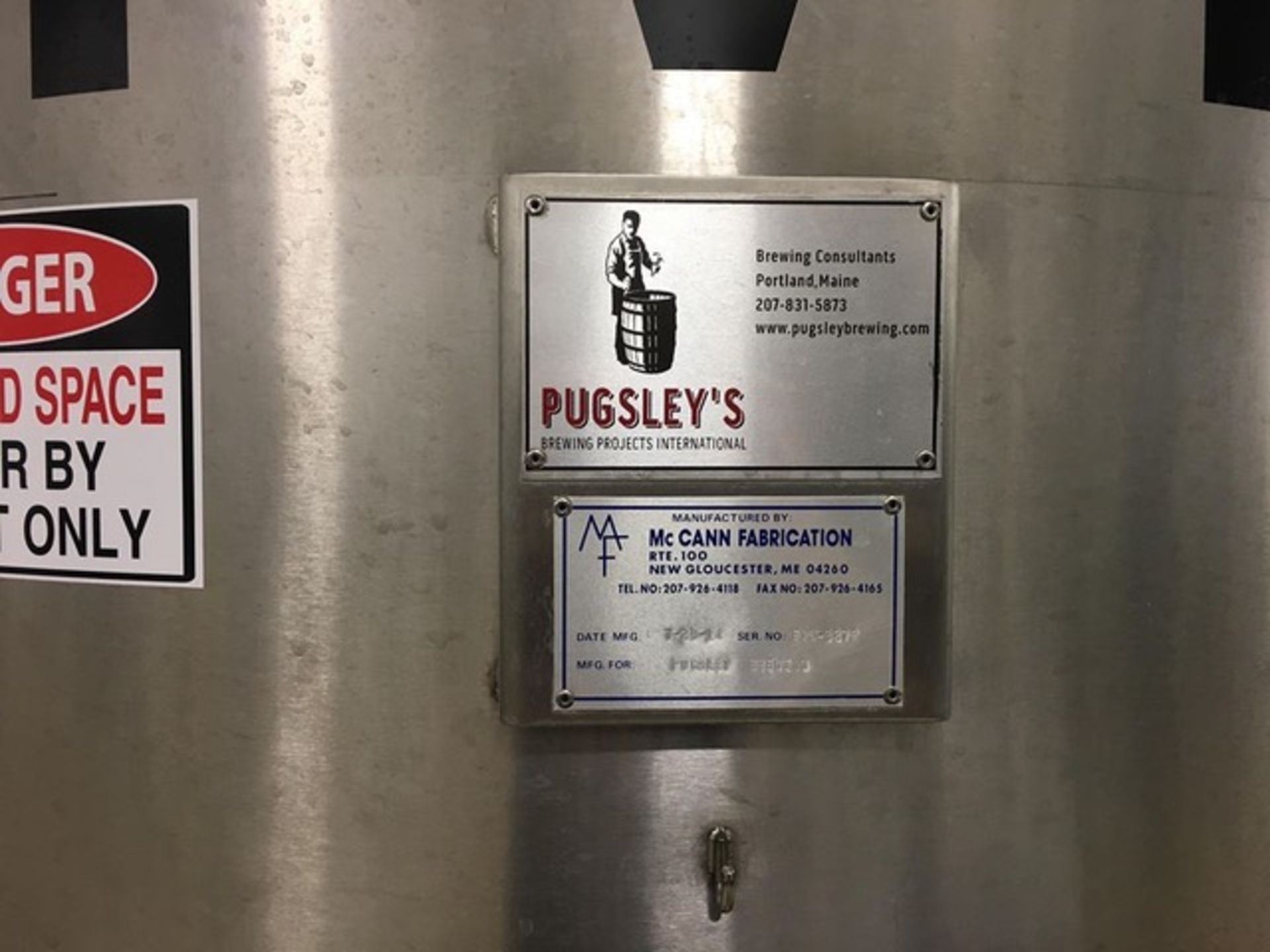 Puglsey's Brewing 20 Hectoliter (17BBL) Fermenter, Open Top, Inter (Prince George, British Columbia) - Image 3 of 3