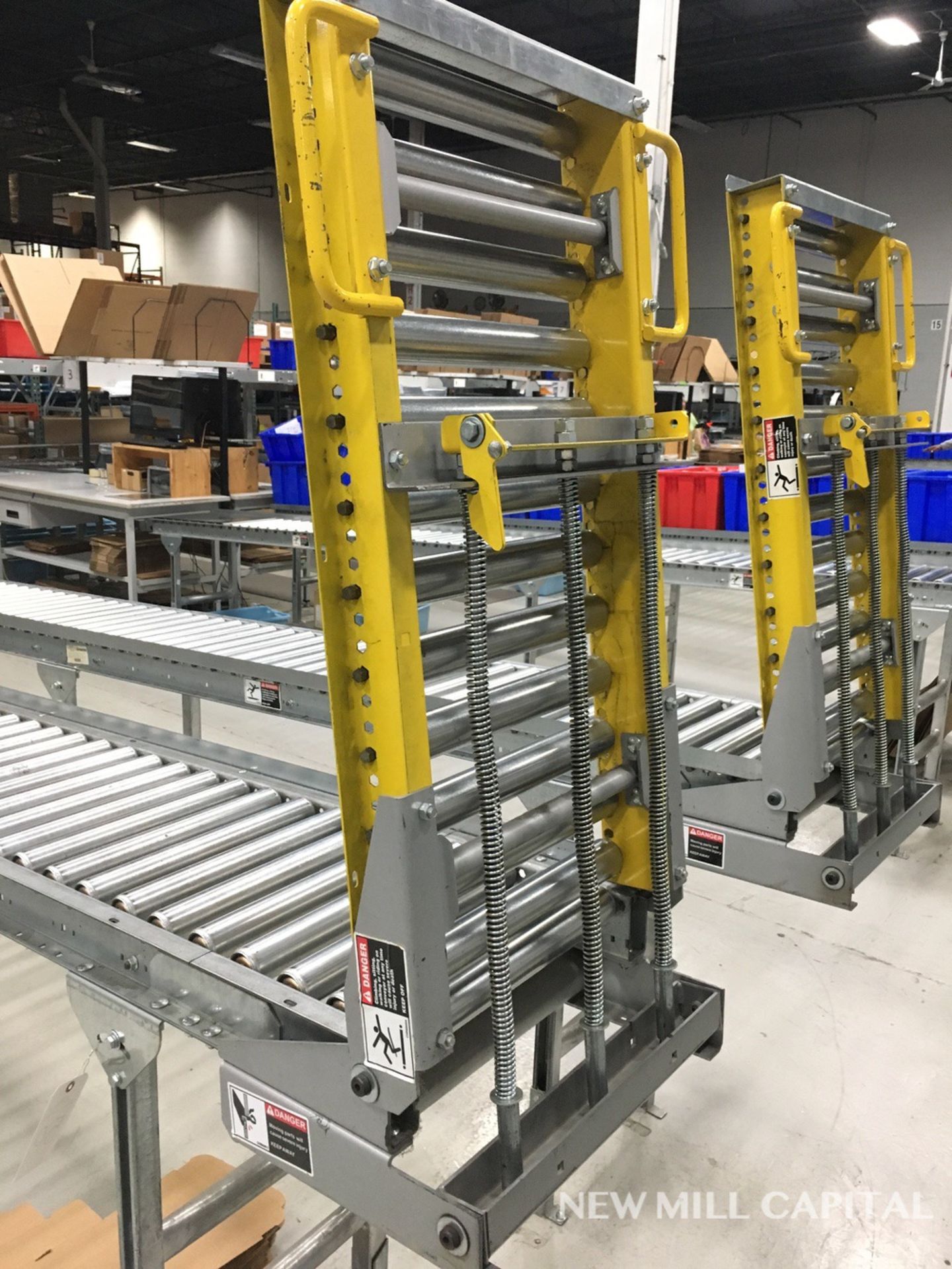 Spring Assisted Roller Conveyor &amp; Gate, Approx 20ft OA Length, 15in Wide Rol | Rig Fee: $150 - Image 2 of 5