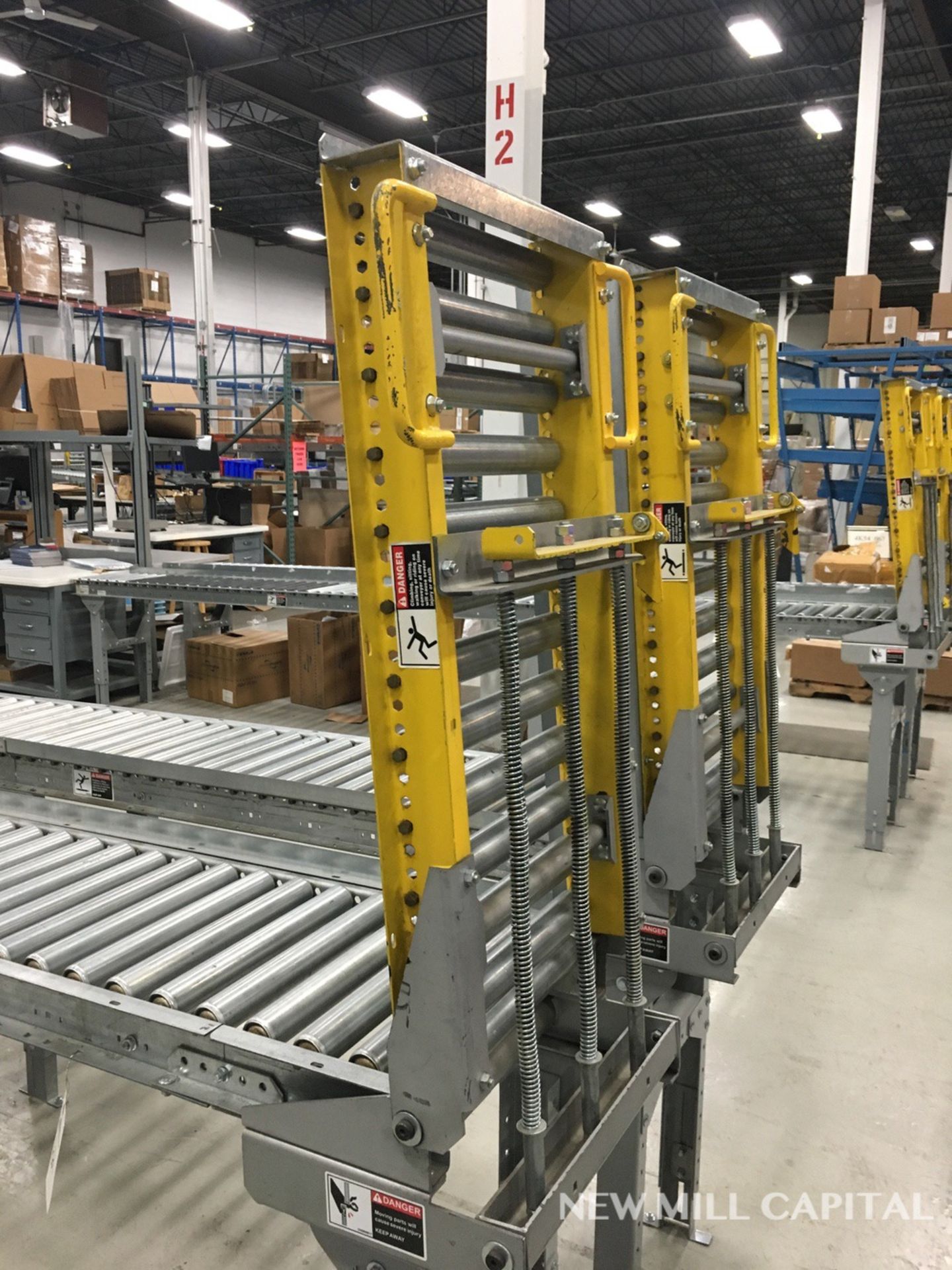 Spring Assisted Roller Conveyor &amp; Gate, Approx 18.5ft OA Length, 15in Wide R | Rig Fee: $150 - Image 2 of 4