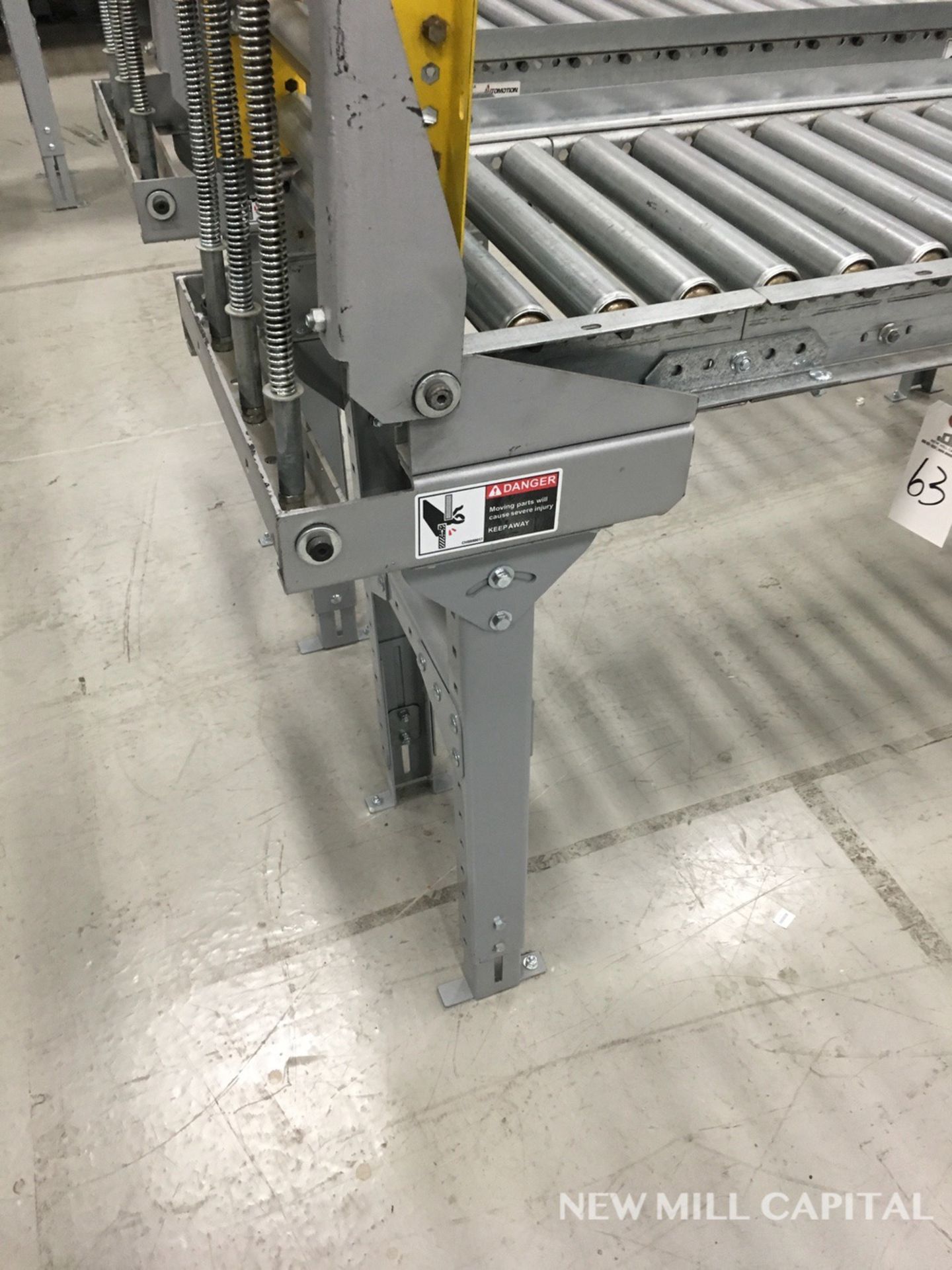 Spring Assisted Roller Conveyor &amp; Gate, Approx 18.5ft OA Length, 15in Wide R | Rig Fee: $150 - Image 3 of 4