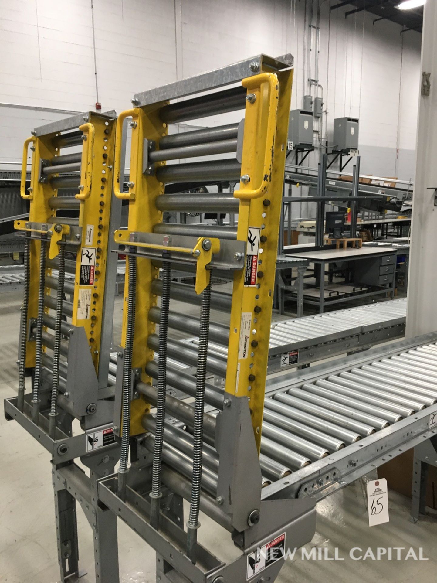 Spring Assisted Roller Conveyor &amp; Gate, Approx 18.5ft OA Length, 15in Wide R | Rig Fee: $150 - Image 2 of 4