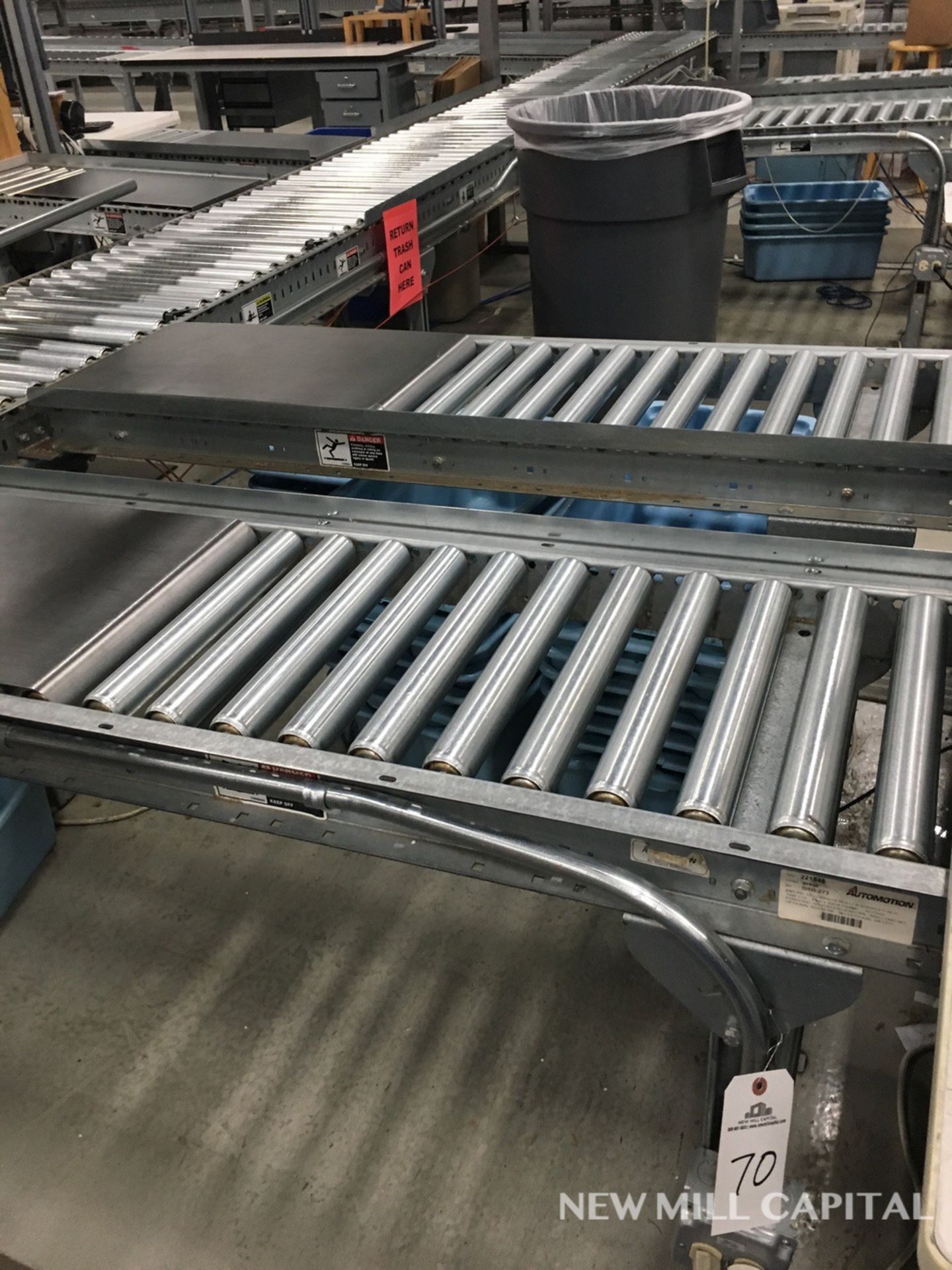 (2) Roller Conveyors, Manual, Approx 5ft OA Length, 15in Rollers, 18in OA Width | Rig Fee: $150 - Image 2 of 4