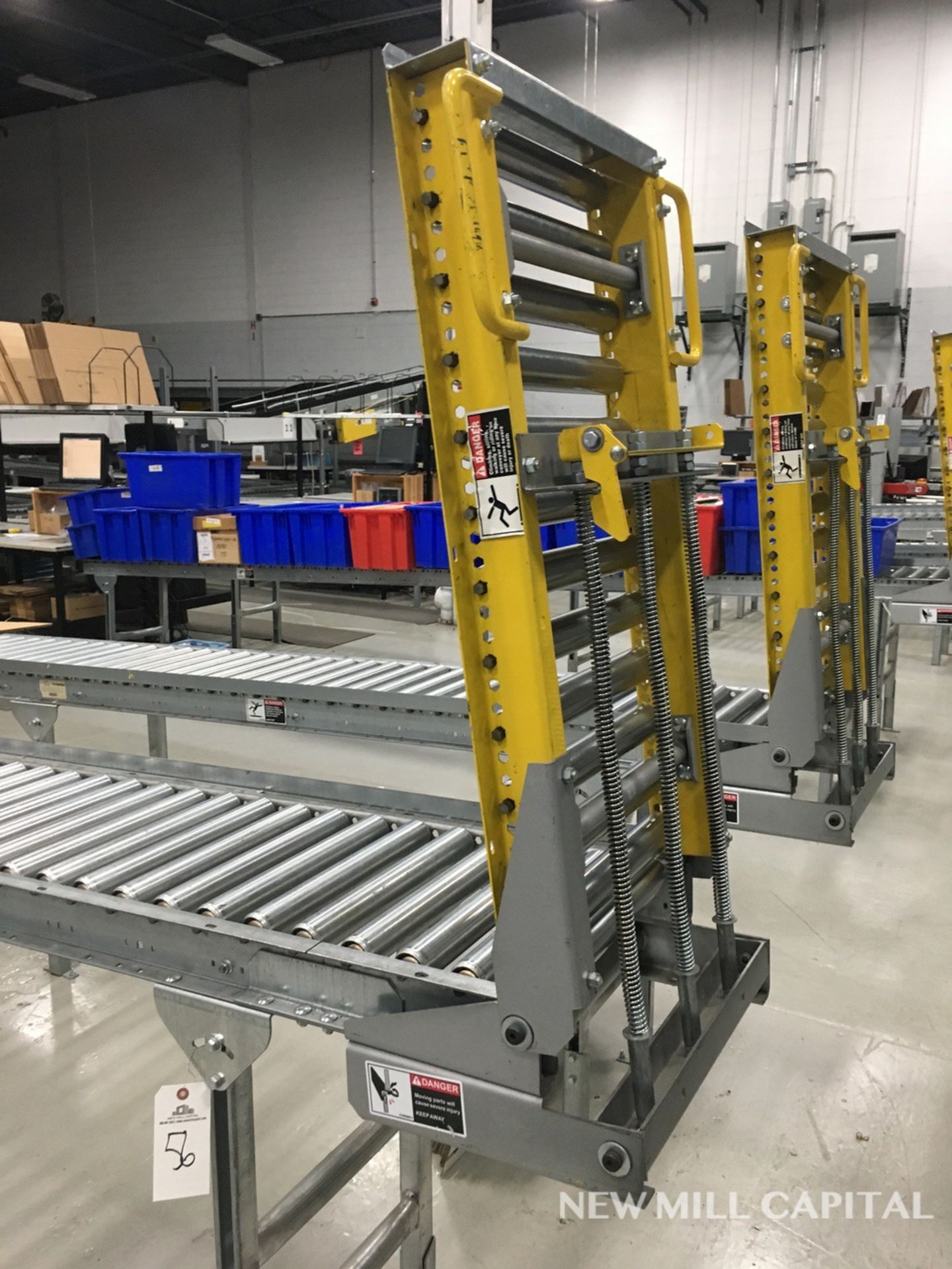 Spring Assisted Roller Conveyor &amp; Gate, Approx 20ft OA Length, 15in Wide Rol | Rig Fee: $150 - Image 2 of 4