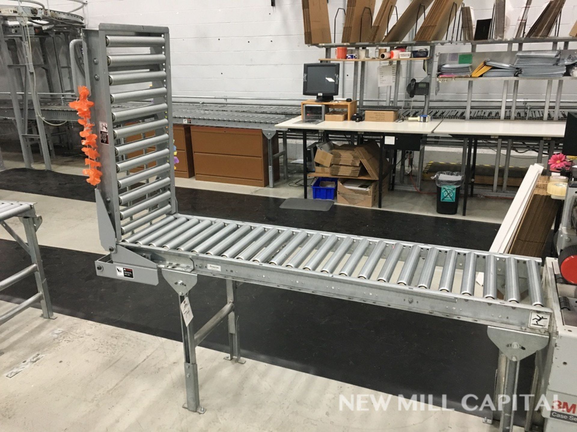 (1) Spring Assisted Roller Conveyor Gate and Conveyor - Approx 9ft OAL, (1) 5ft | Rig Fee: $150