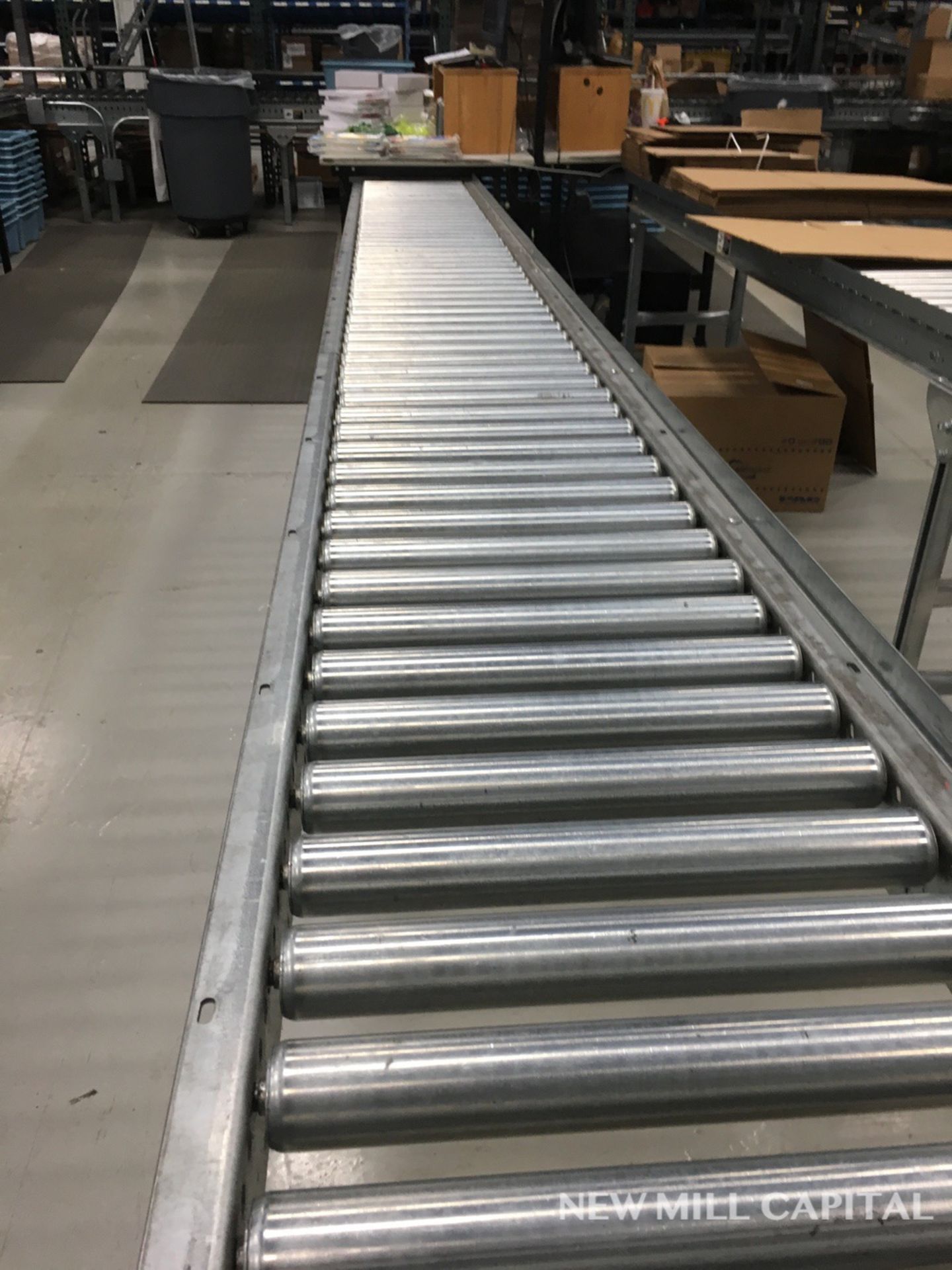 Spring Assisted Roller Conveyor &amp; Gate, Approx 20ft OA Length, 15in Wide Rol | Rig Fee: $150 - Image 3 of 4