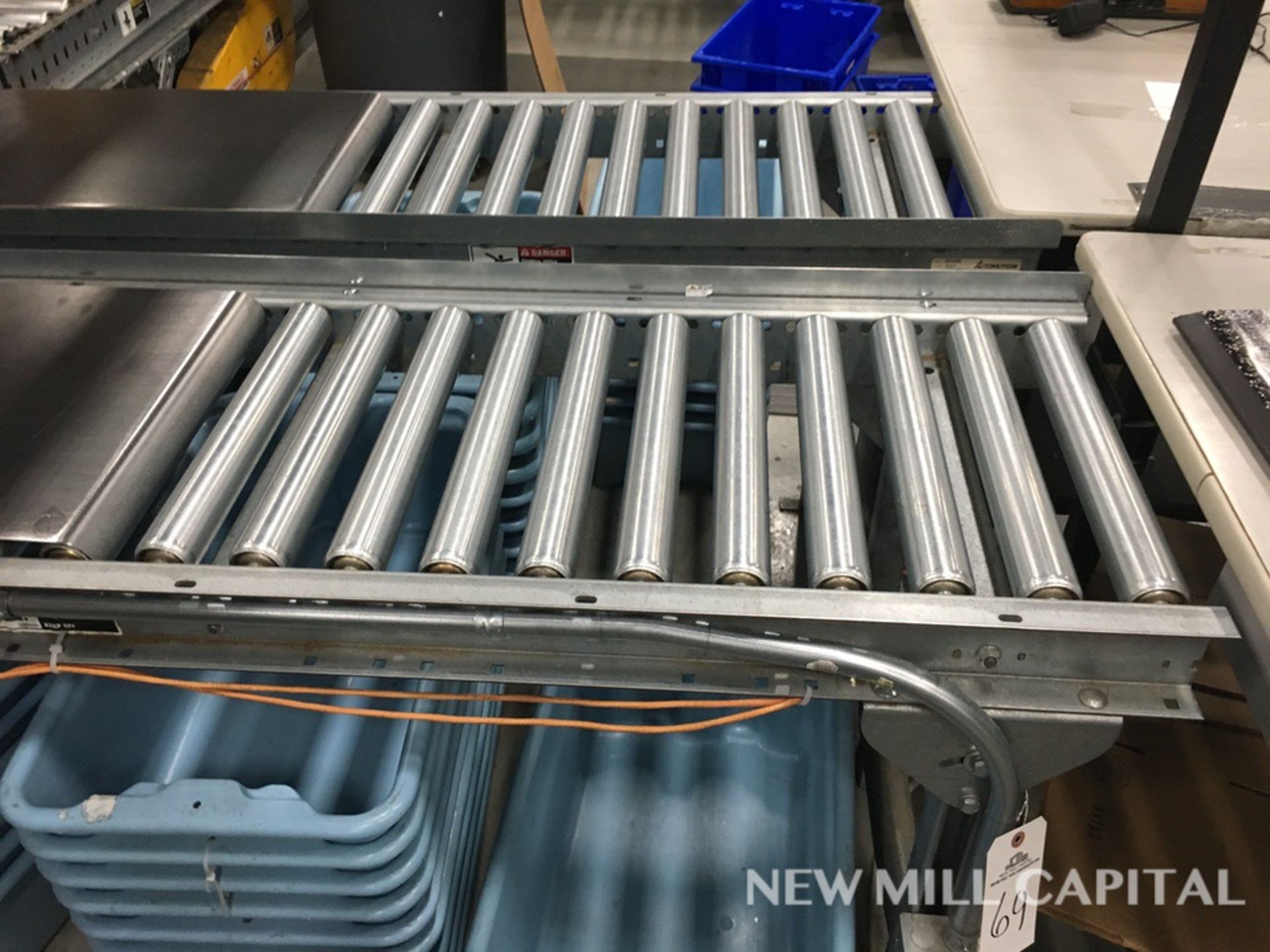 (2) Roller Conveyors, Manual, Approx 5ft OA Length, 15in Rollers, 18in OA Width | Rig Fee: $150 - Image 7 of 8