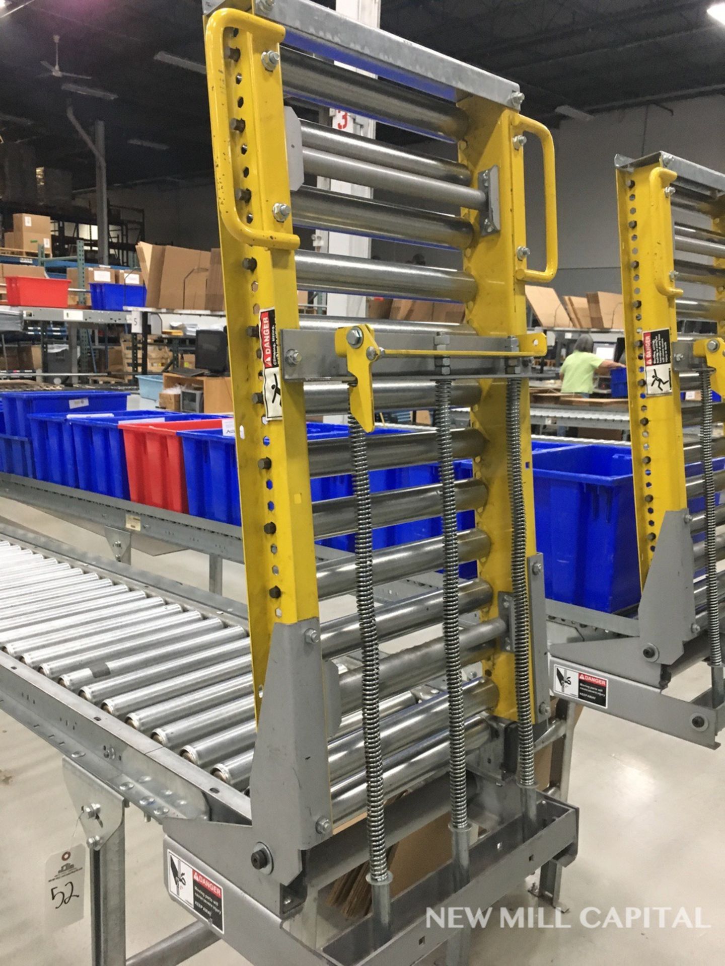 Spring Assisted Roller Conveyor &amp; Gate, Approx 20ft OA Length, 15in Wide Rol | Rig Fee: $150 - Image 2 of 4