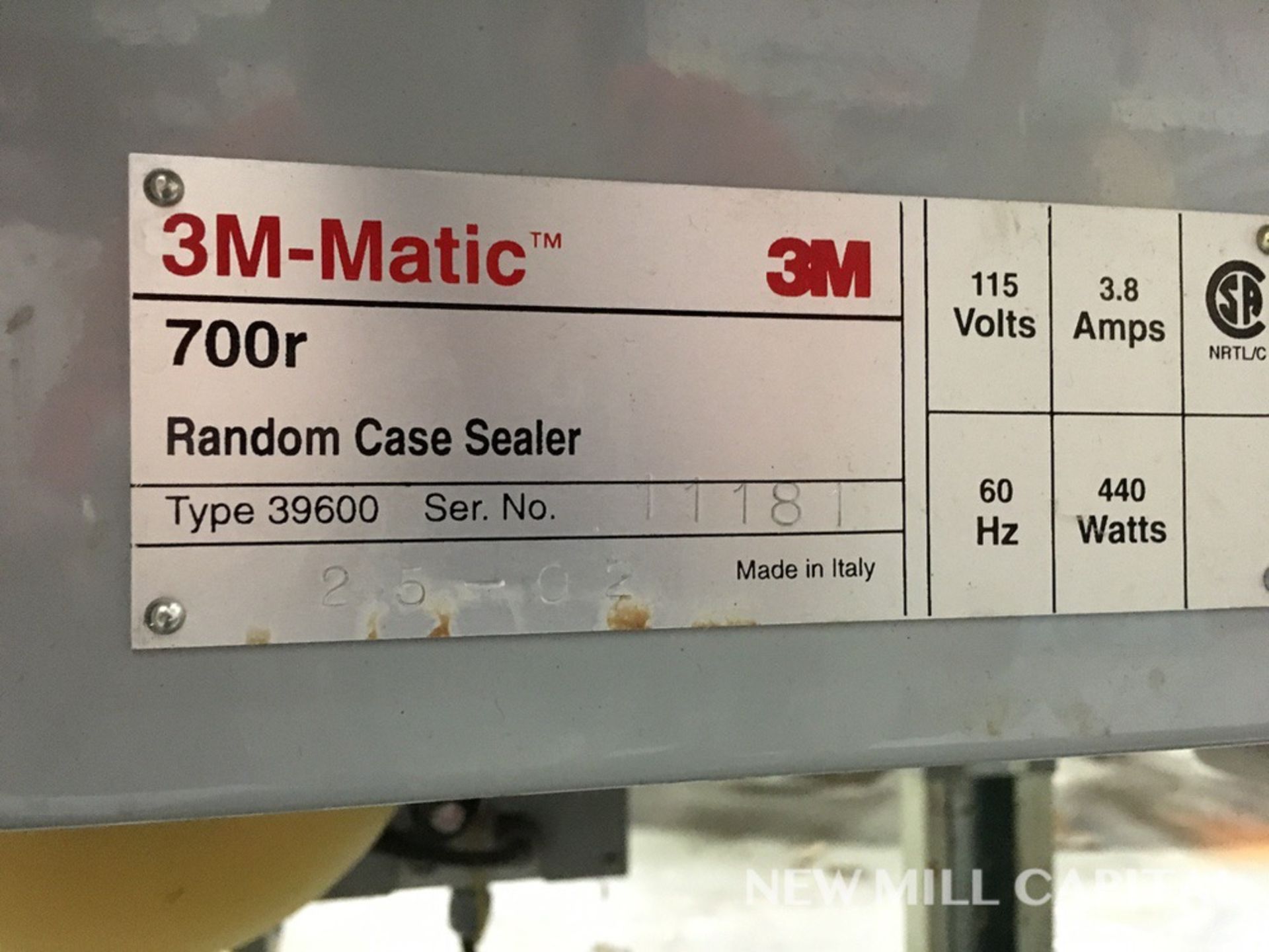 3M Matic Model 700R Random Case Sealer, 115V, 3.8Ams, 440W, S/N: 11181 | Rig Fee: $150 - Image 8 of 8
