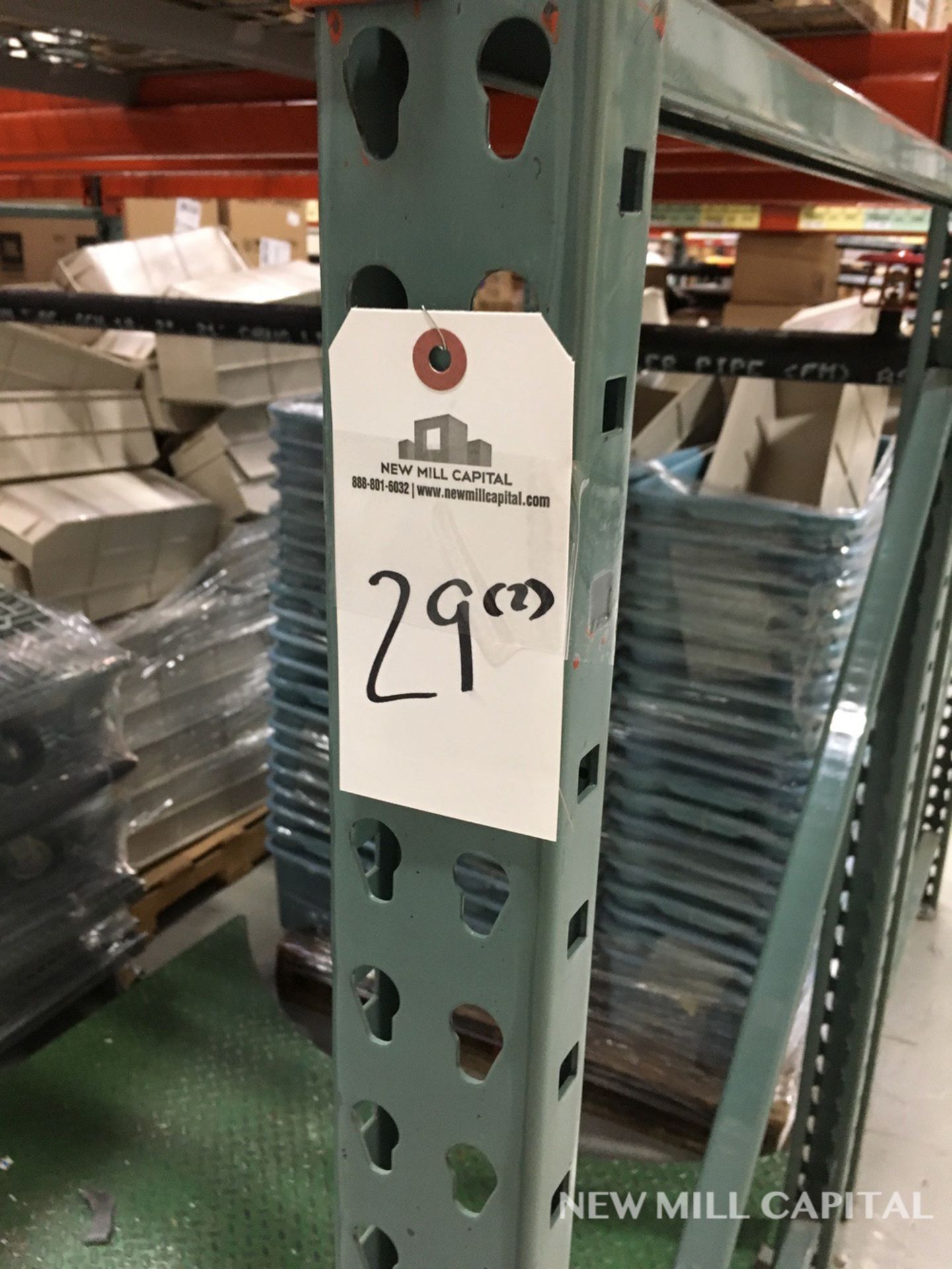 Interlake Teardrop Pallet Rack, (8) Uprights (3in x 1.625in Columns, 42in | Rig: See Lot Description - Image 6 of 13