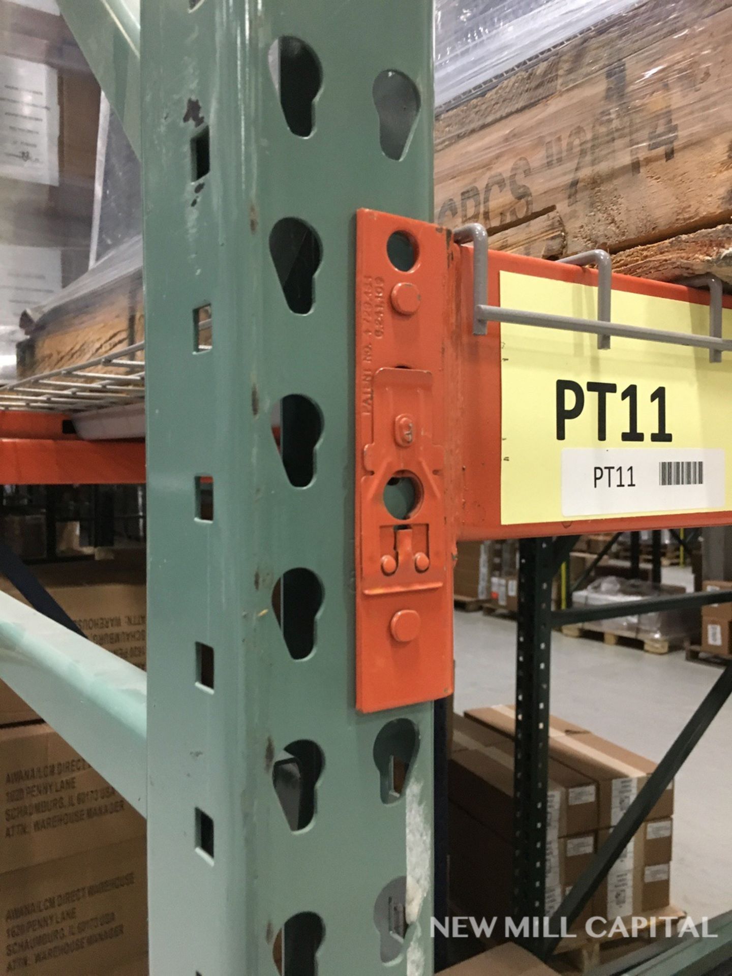 Interlake Teardrop Pallet Rack, (16) Uprights (3in x 3in Column, 42in Dee | Rig: See Lot Description - Image 2 of 13