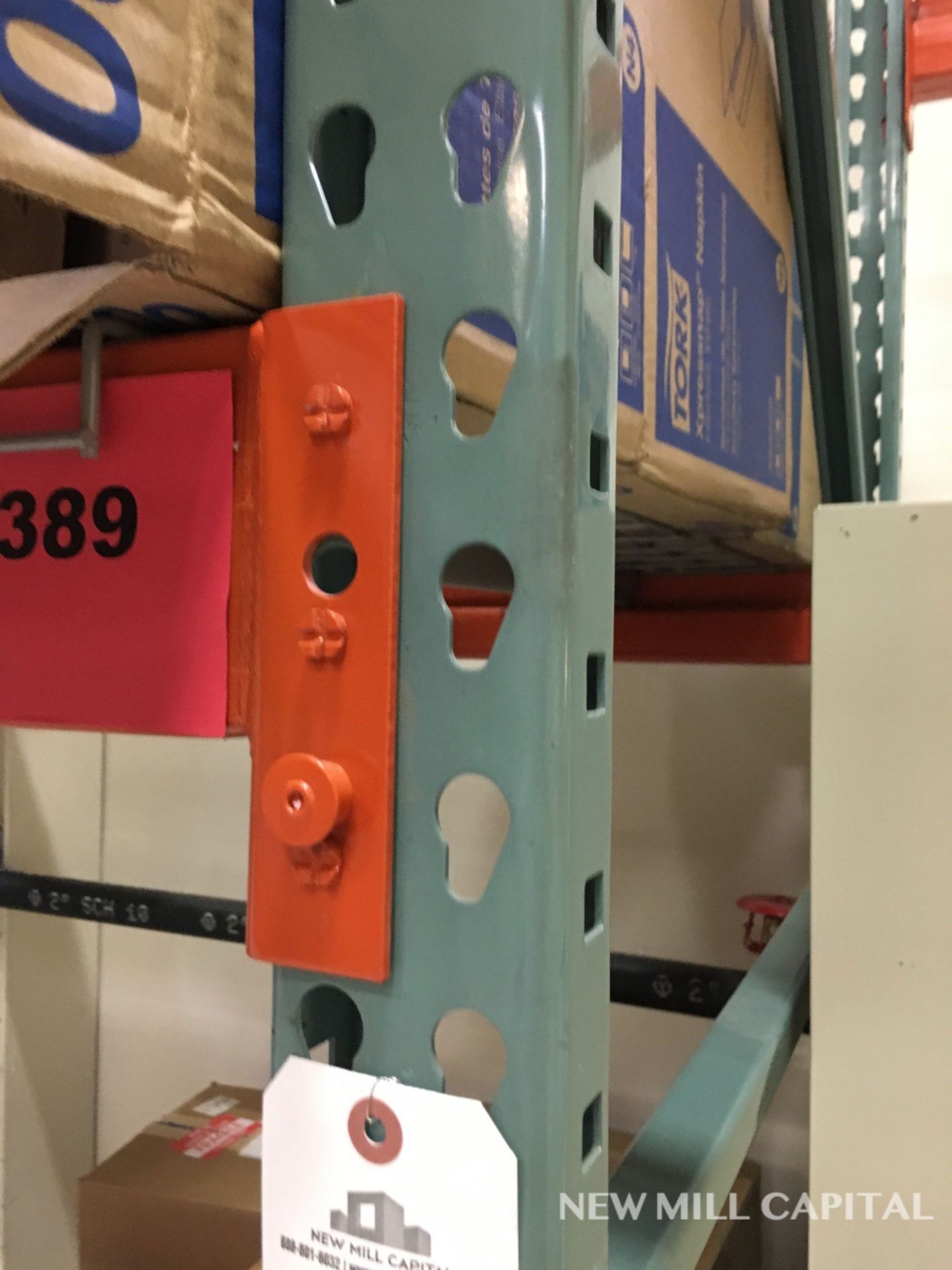 Interlake Teardrop Pallet Rack, (5) Uprights (3in x 1.625in Columns, 42in | Rig: See Lot Description - Image 4 of 6