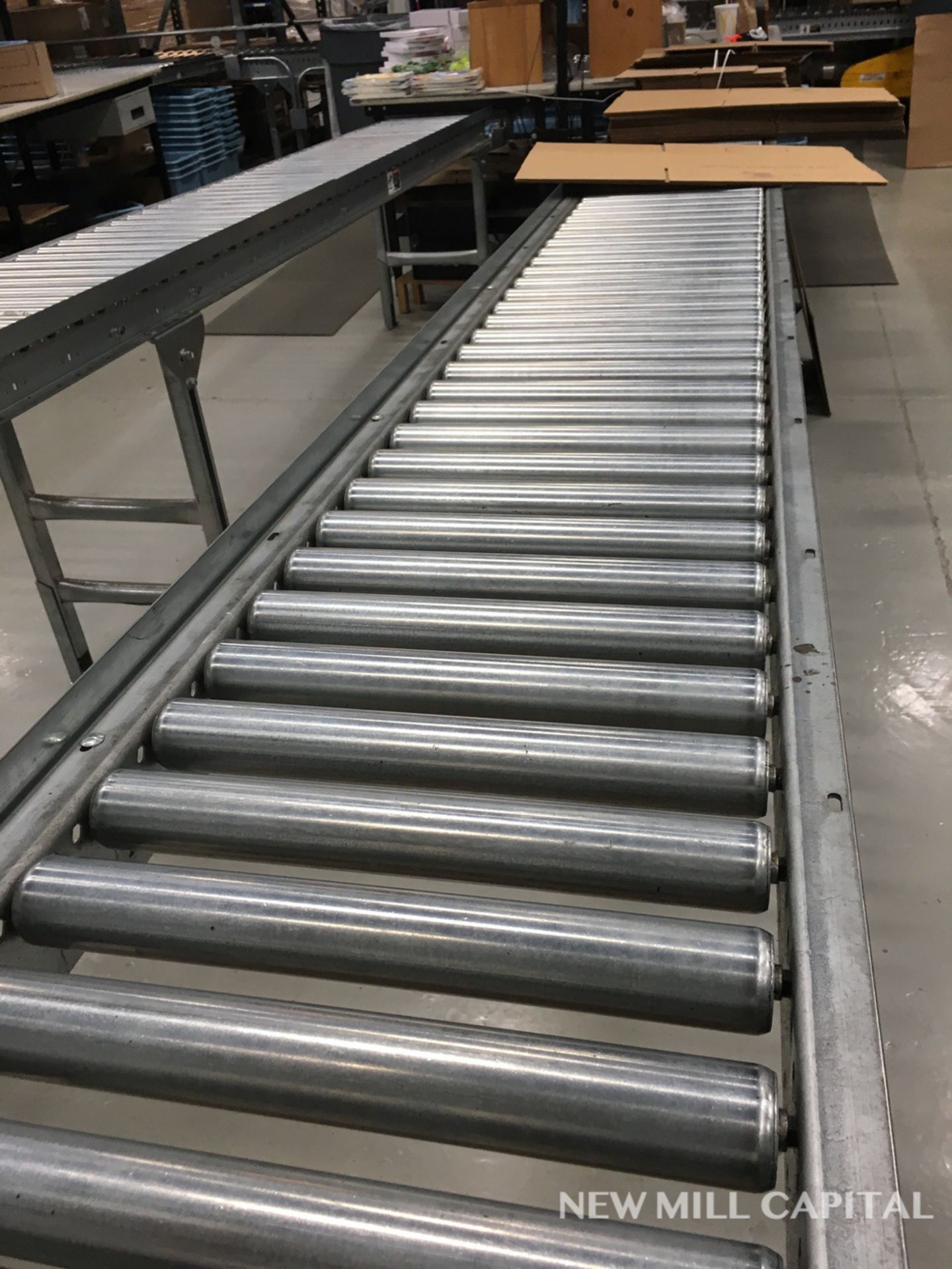 Spring Assisted Roller Conveyor &amp; Gate, Approx 20ft OA Length, 15in Wide Rol | Rig Fee: $150 - Image 3 of 4