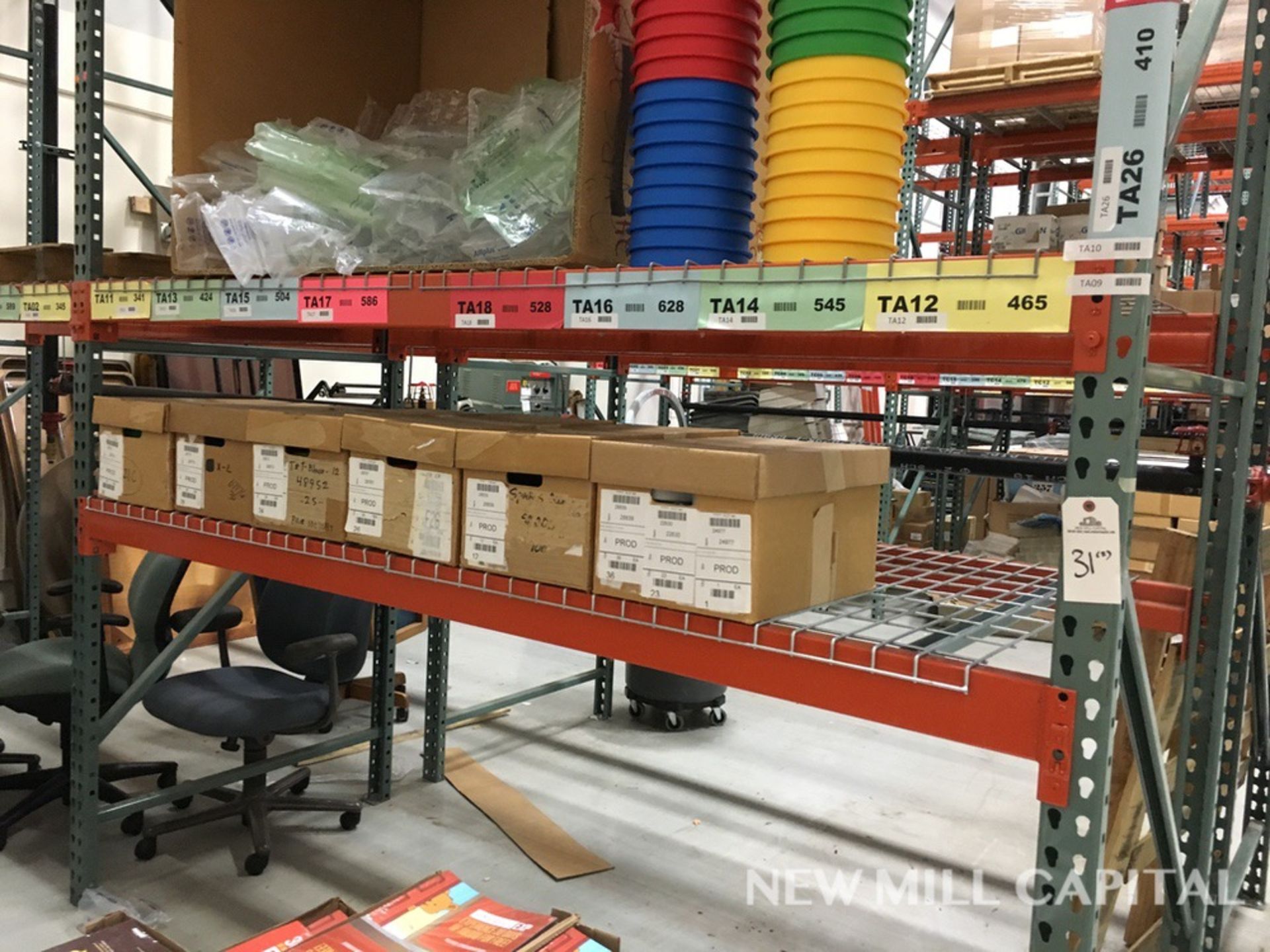 Interlake Teardrop Pallet Rack, (8) Uprights (3in x 1.625in Columns, 42in | Rig: See Lot Description - Image 14 of 14