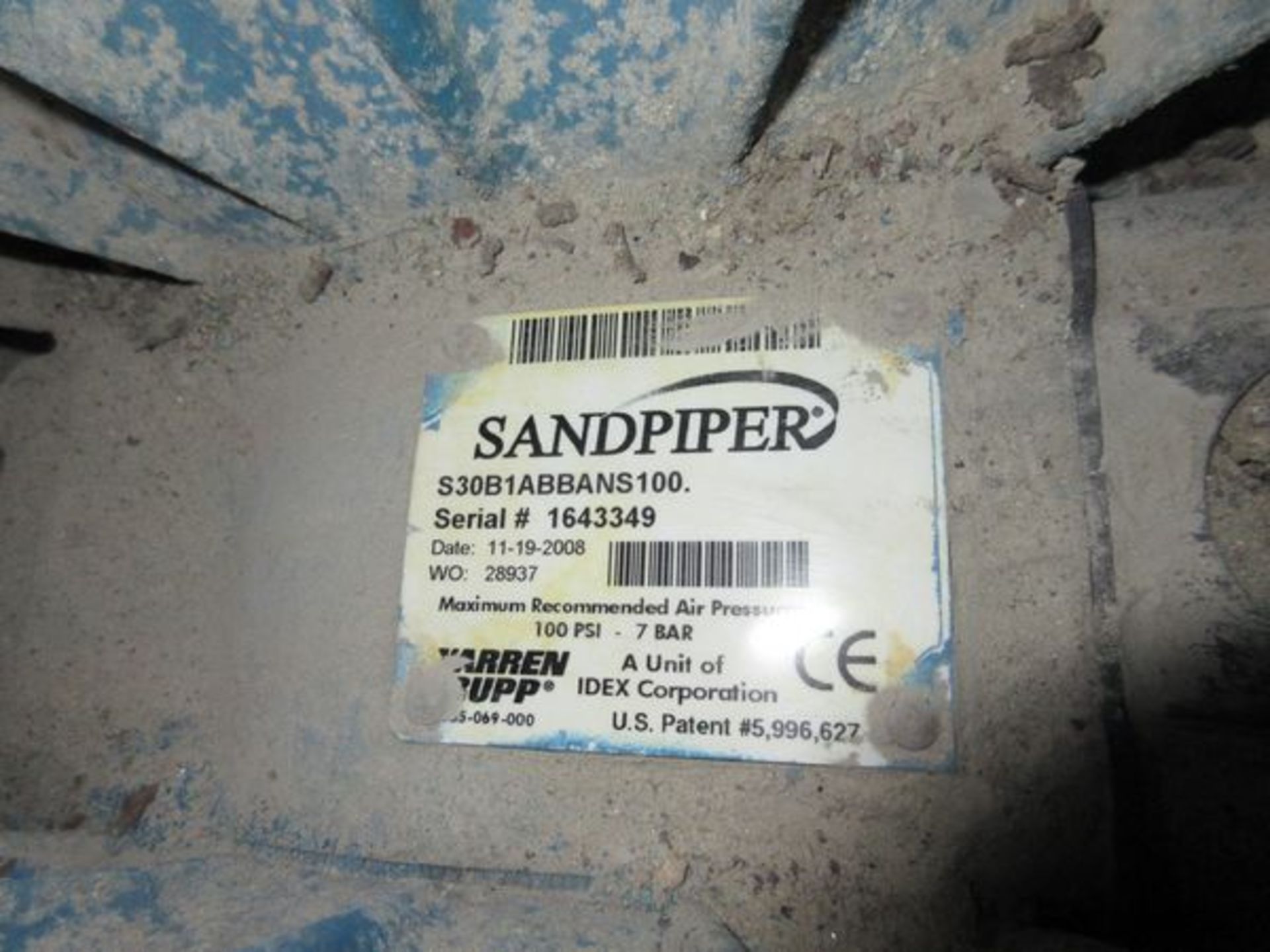 (1) Sandpiper Diaphragm Pump w/ Hose in Metal Frame Bin | Rig Fee: $25 - Image 3 of 3