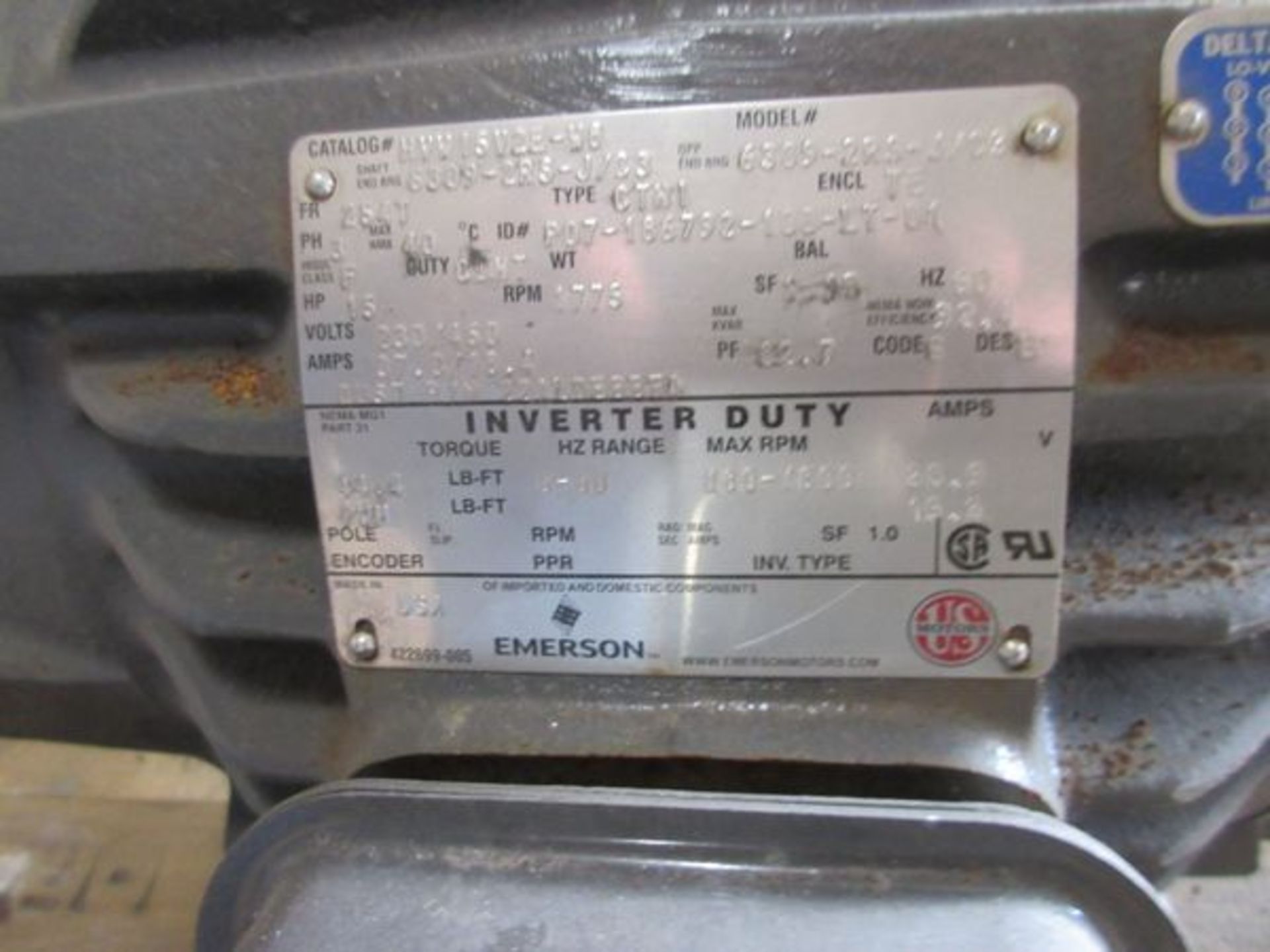 LOT NEMA 15HP Motor, Sew-Eurodrive 1.5HP Drive | Rig Fee: $25 - Image 3 of 3