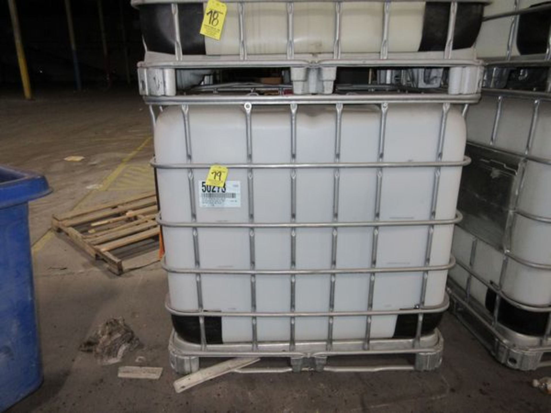 LOT (8) Plastic Tote Containers, Approx 40" x 48" w/ Metal Bar Frame, 1650 Kg., | Rig Fee: $75