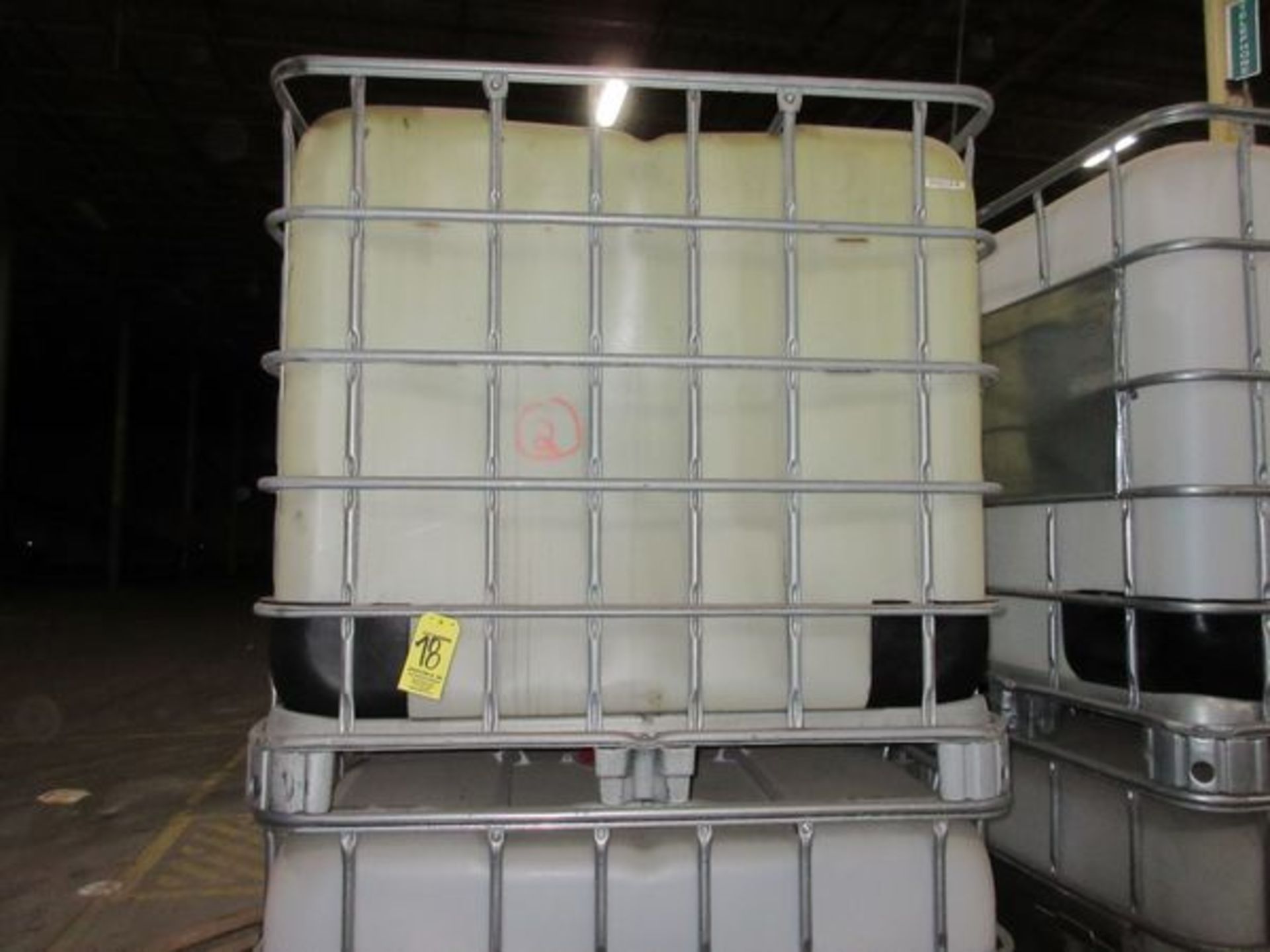 LOT (9) Plastic Tote Containers, Approx 40" x 48" w/ Metal Bar Frame, 1650 Kg., | Rig Fee: $75