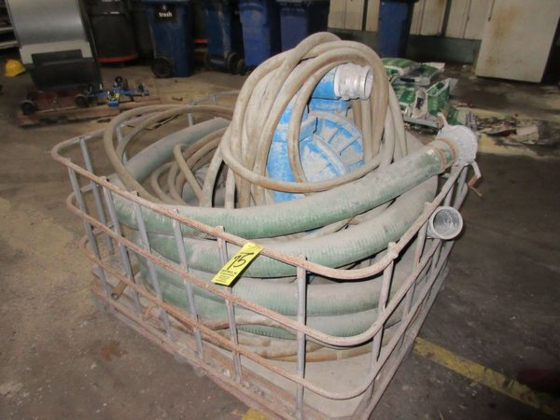 (1) Sandpiper Diaphragm Pump w/ Hose in Metal Frame Bin | Rig Fee: $25 - Image 2 of 3