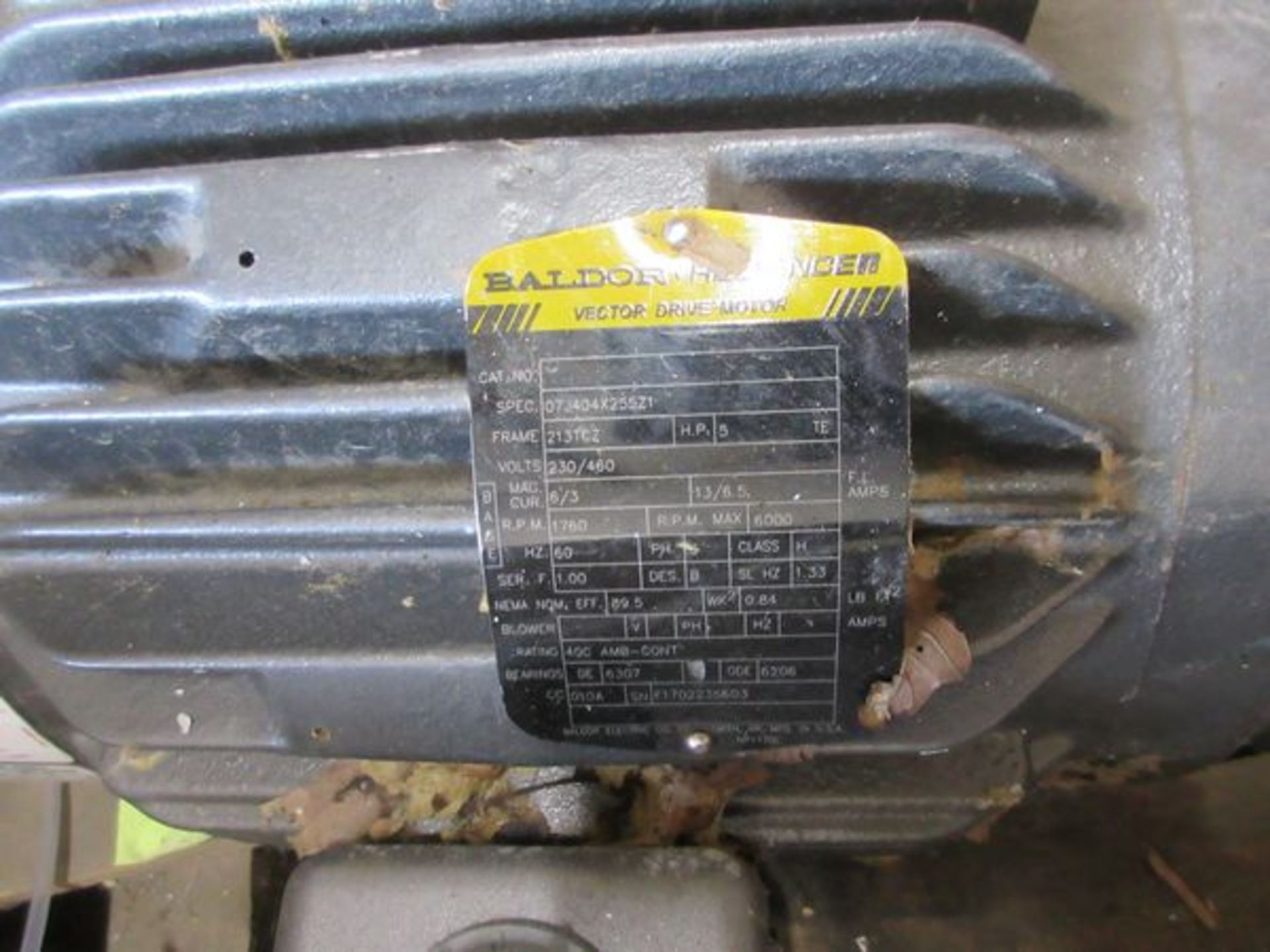 LOT Baldor 2HP Motor, (3) Baldor 5HP Motors, Baldor 1/3HP Motor in Crate | Rig Fee: $25 - Image 3 of 6