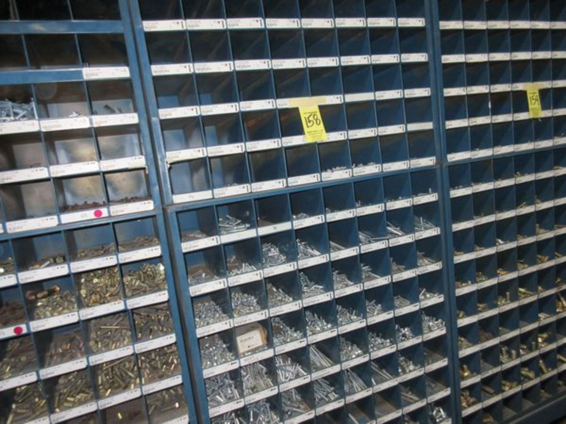 LOT (1) 40-Pocket, (1) 72-Pocket Hardware Cabinets w/ Bolts & Screws | Rig Fee: $50