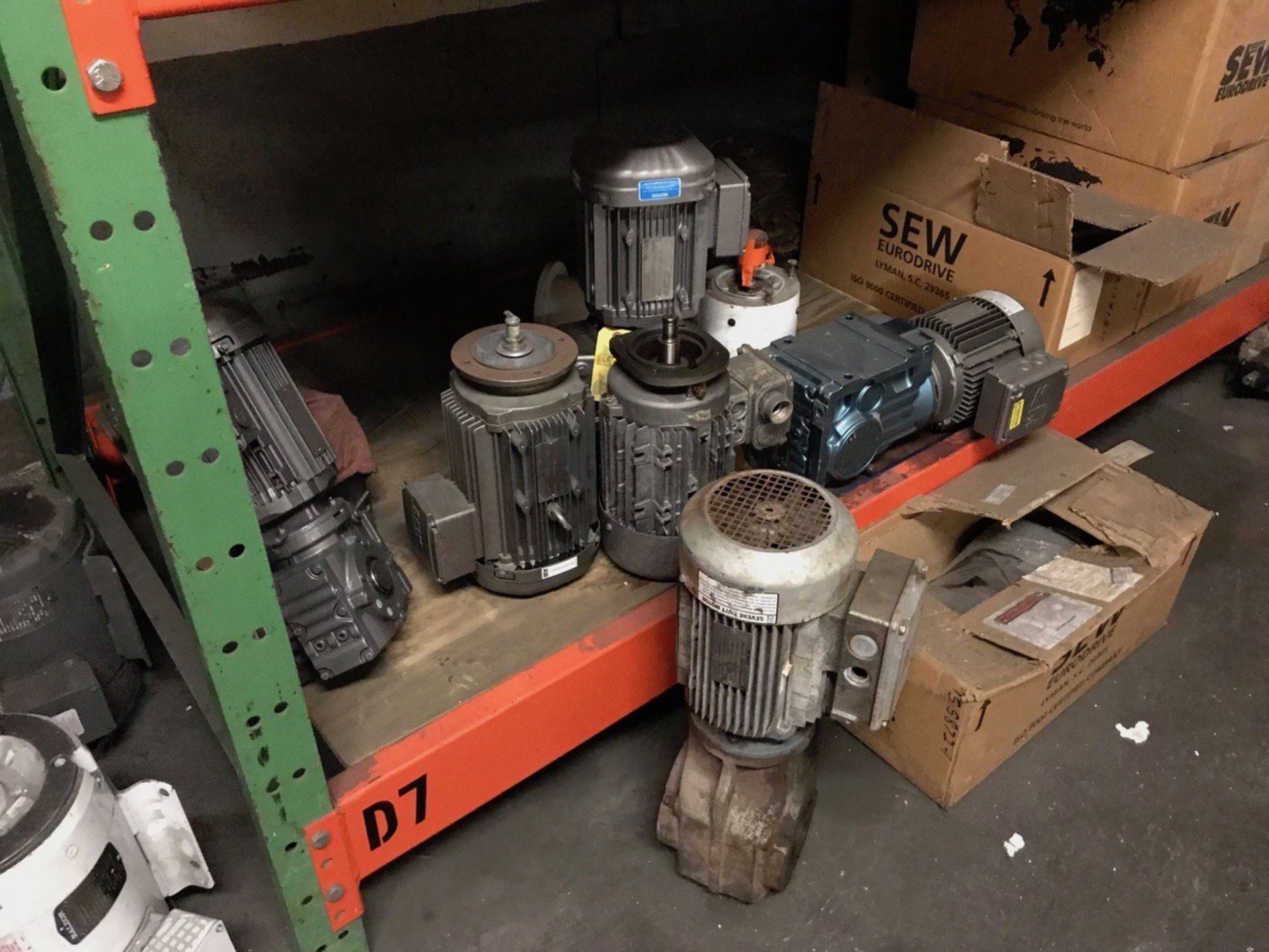 Pallet Racking Full of New Motors and Drives with Some Used - Racking Not Included | Rig Fee: $600 - Image 45 of 49