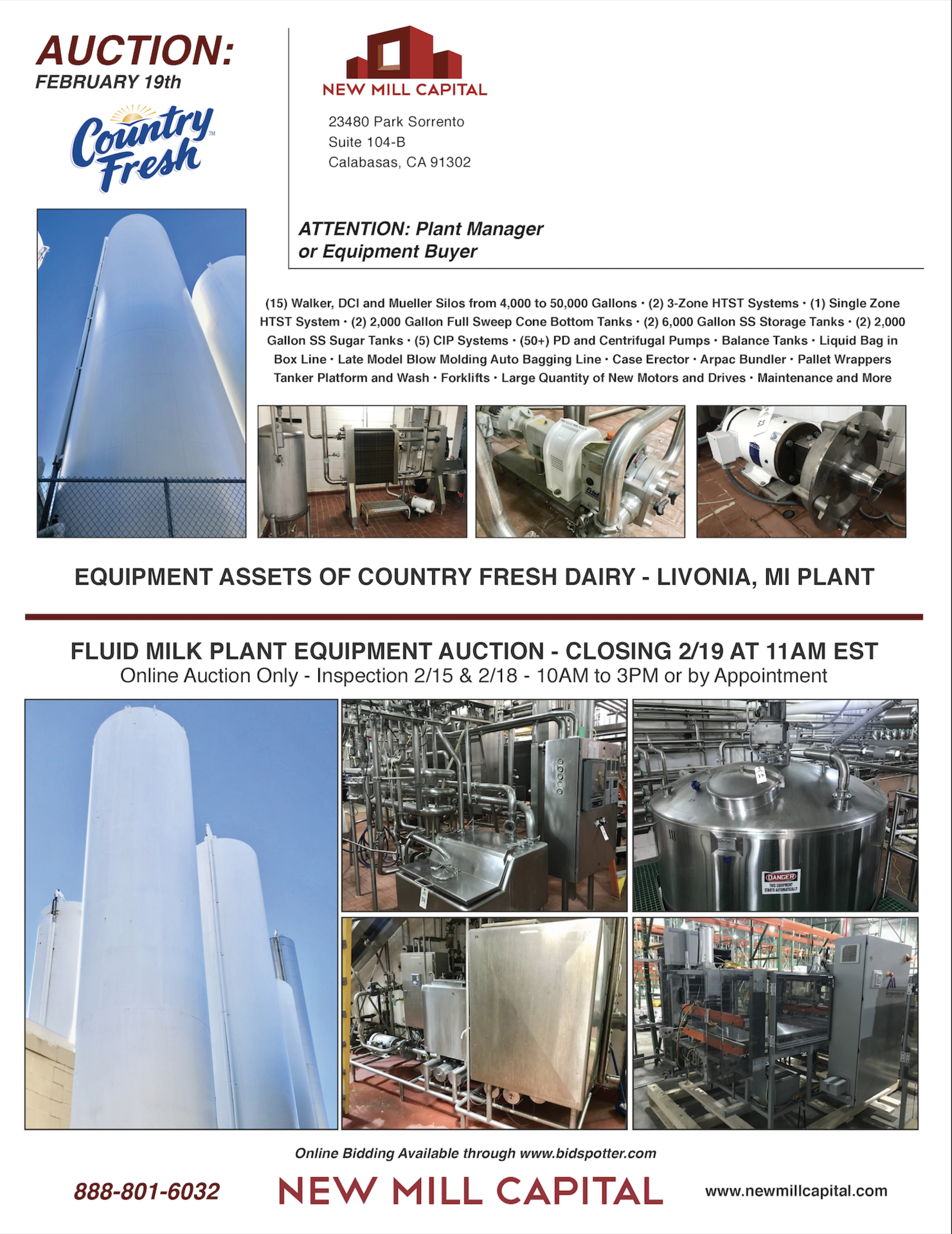 Livonia, MI - Major Fluid Milk Production Plant Equipment - See Description for Details - Image 2 of 2