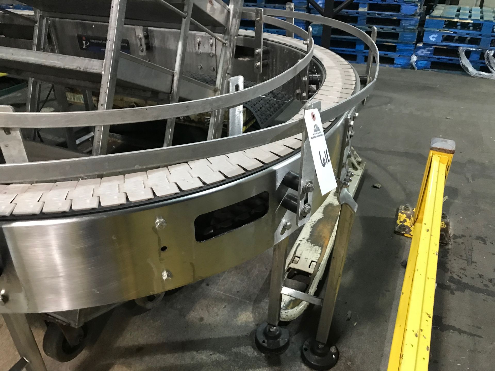 Jug Conveyor, Stainless Steel Frame, Approx 70 ft Total Straight plus: (1) 180 Deg | Rig Fee: $800 - Image 2 of 6