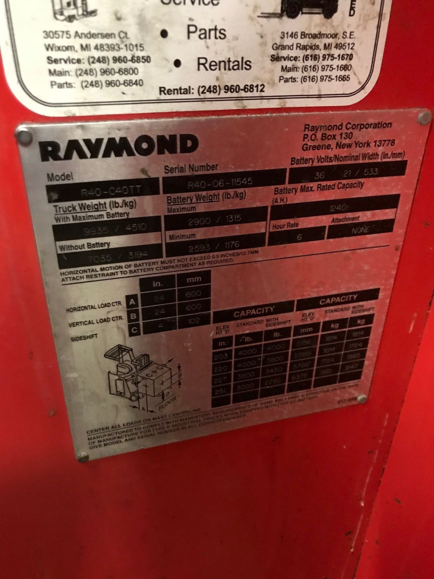 Raymond Electric Forklift Model R40-C40TT With Cascade Squeezer Attachment | Rig Fee: $150 - Image 2 of 2