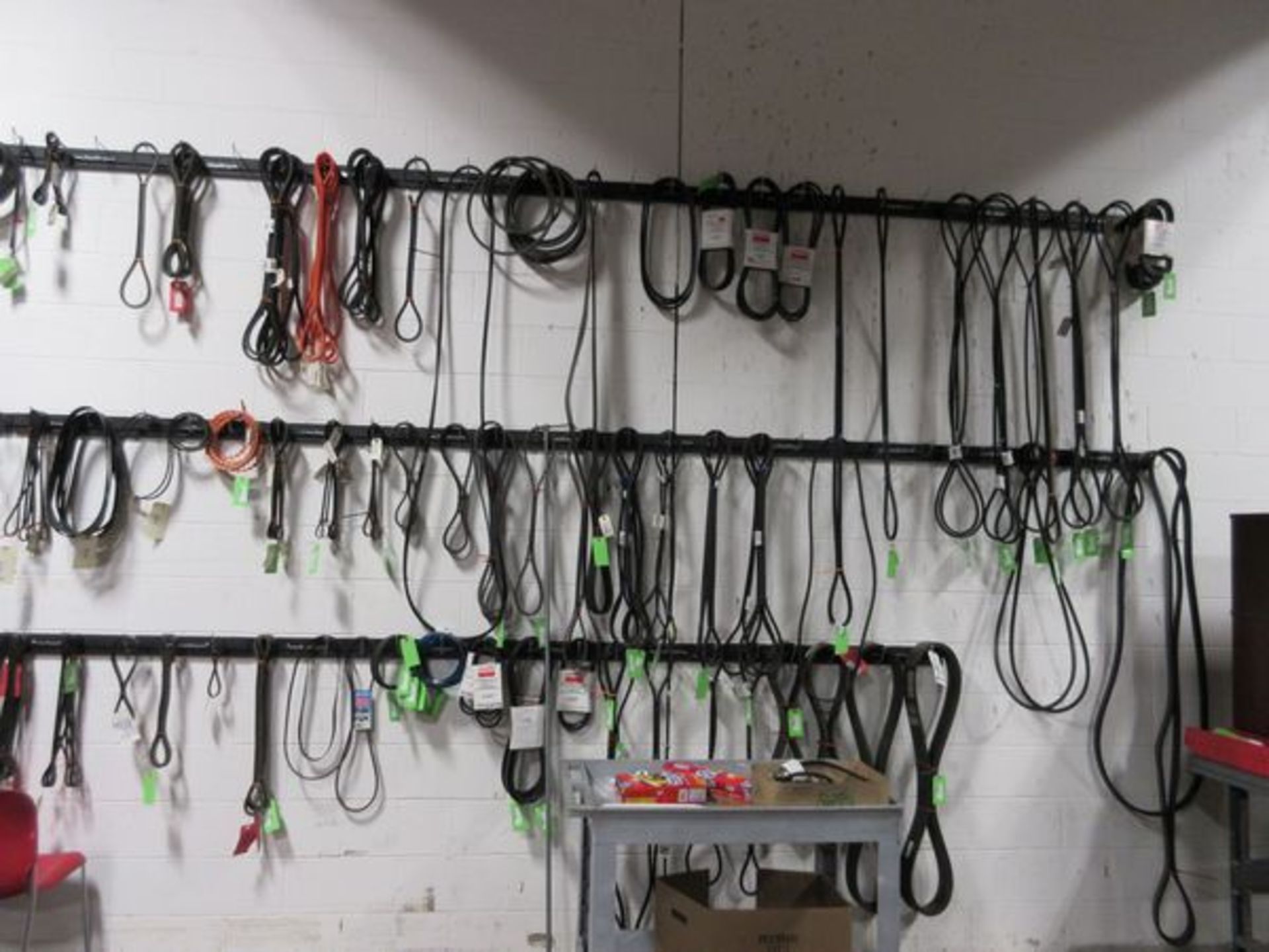 Asst. Machine Belts on Wall | Rig Fee: $50 - Image 2 of 3