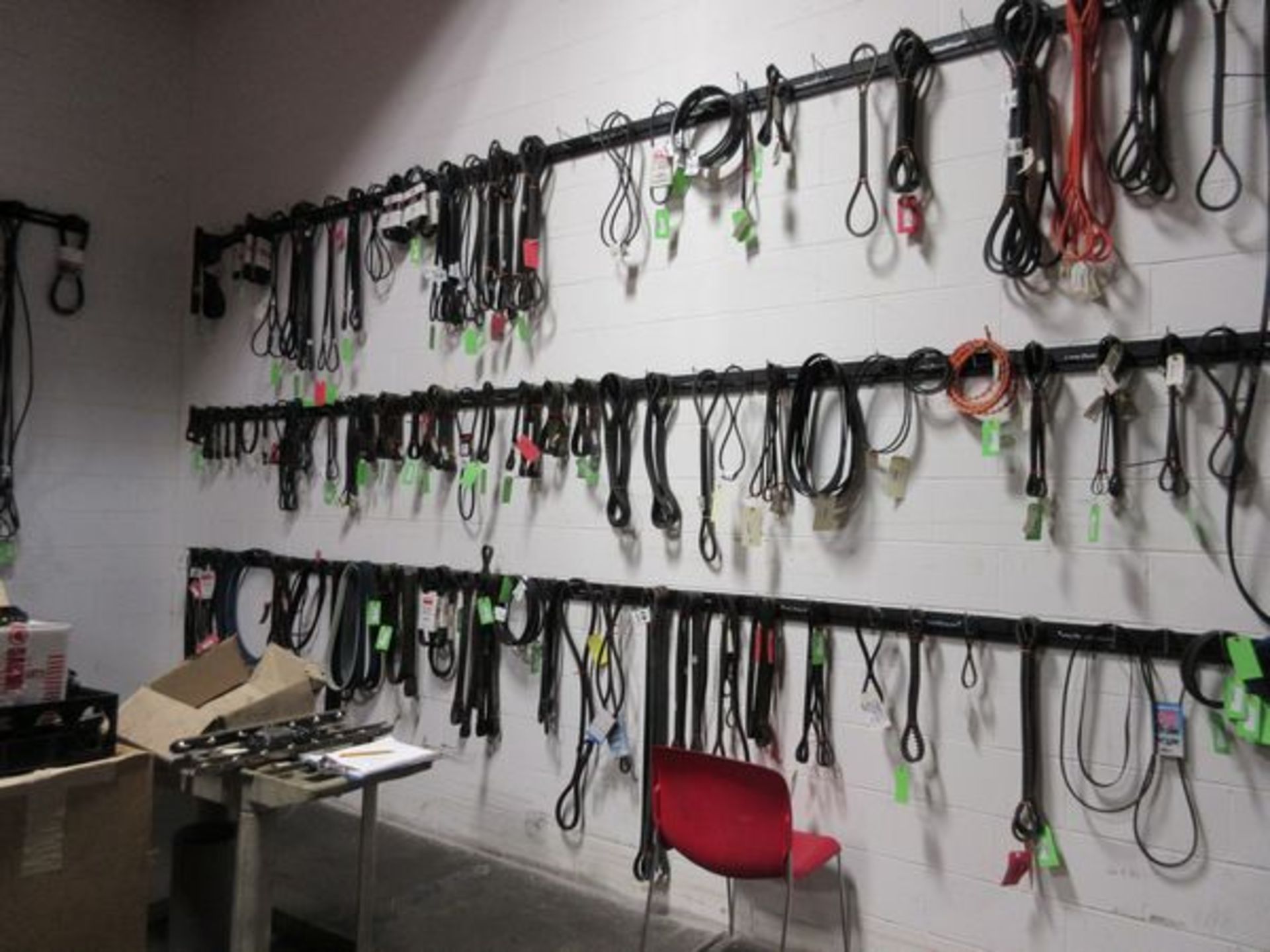 Asst. Machine Belts on Wall | Rig Fee: $50 - Image 3 of 3