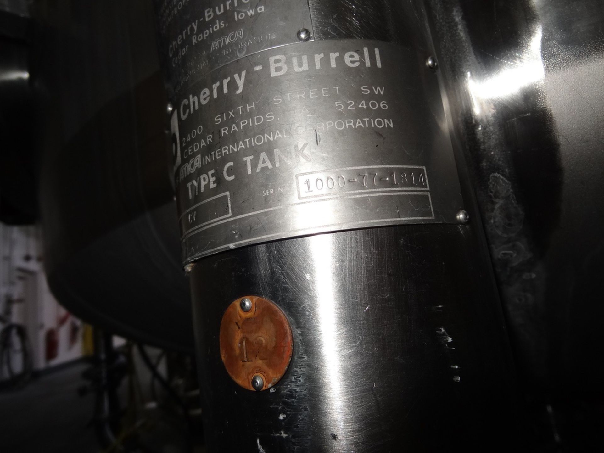 Cherry Burrell CV 1,000 Gallon Top Agitated Mixing Tank | Rig Fee: $850 - Image 2 of 4