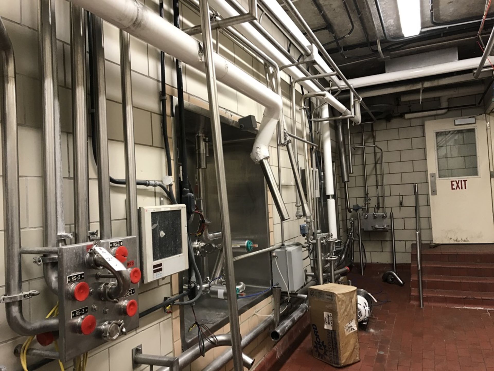 Stainless Steel Piping in Silo Room, Approx 600ft, (6) Flow Diverter Panels, (3) Ch | Rig Fee: $1500