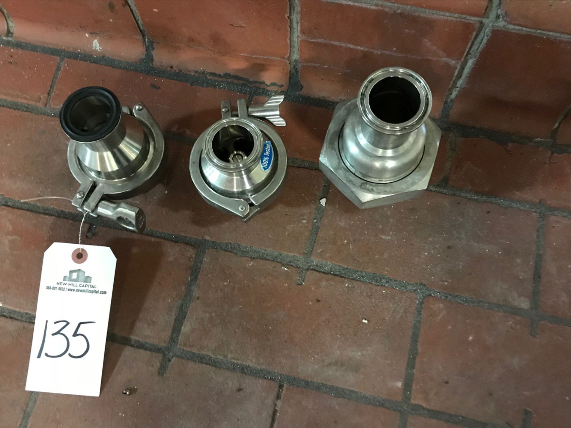 (3) 1.5in Stainless Steel Check Valves | Loc: LKY | Rig Fee: $25