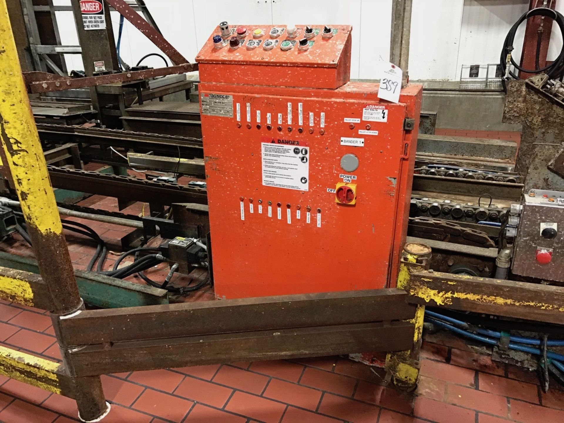 Cannon Palletizer, 9-Pallet Pattern with Signode Bander | Loc: Erie PA | Rig Fee: $2800 - Image 4 of 4