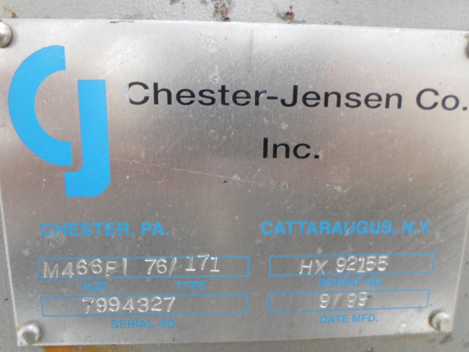 Chester Jensen Model M466F Plate and Frame Heat Exchanger, S/N: 7994327 - Image 3 of 3