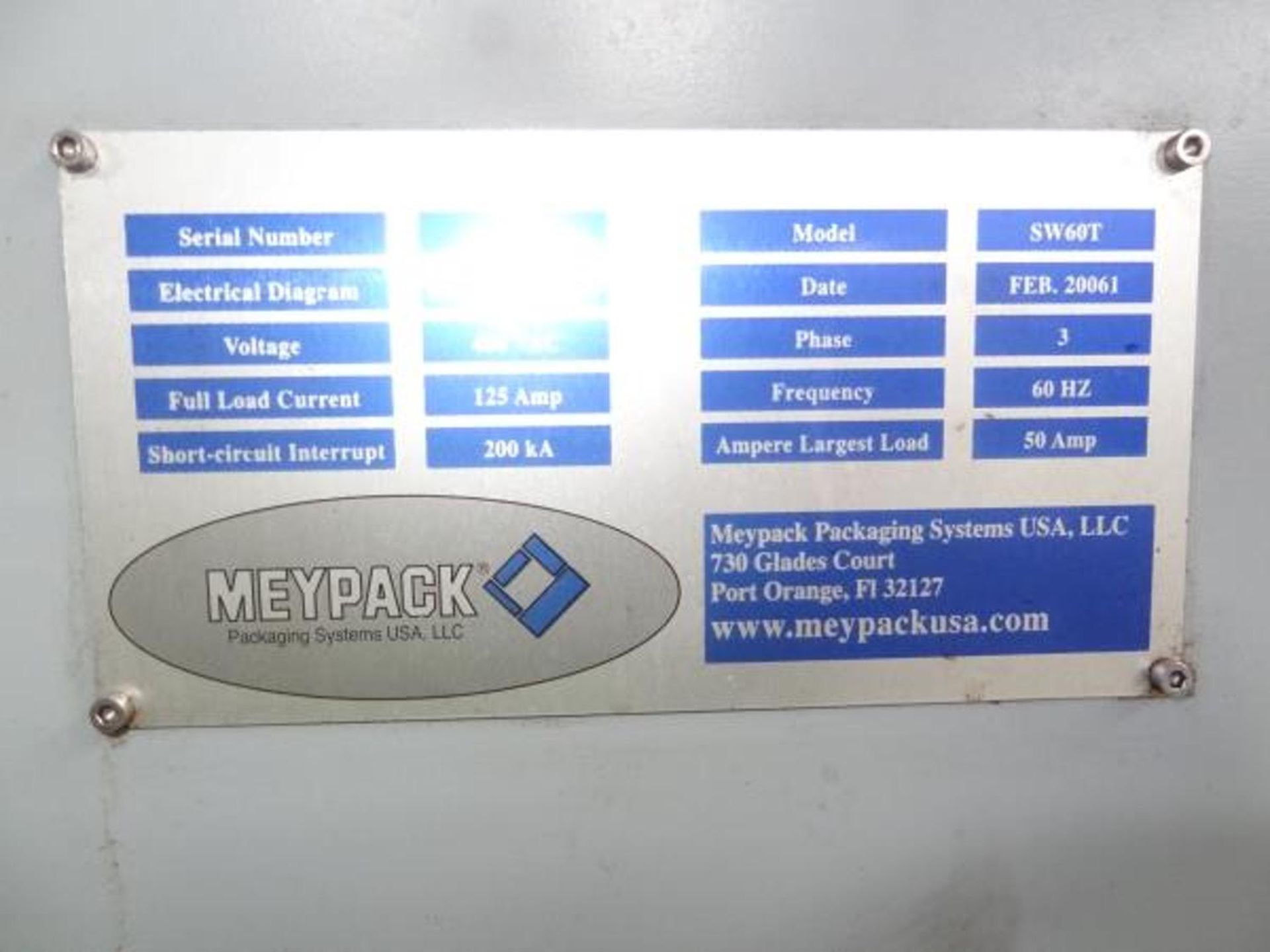 Meypack Model SW60T/STU 7840 30 Cycle Tray Shrinkwrapper, S/N: C00033/858911 - Image 4 of 5