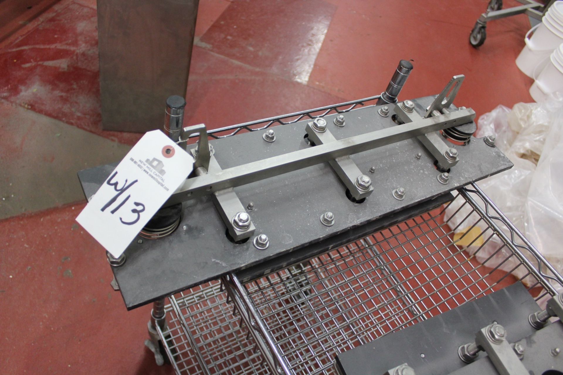 ABI Guillotine Cutter Conveyor, 23" X 8' Sanitary Belt Conveyor, W/ (2) Scone Cutti | Rig Fee: $400 - Image 5 of 9