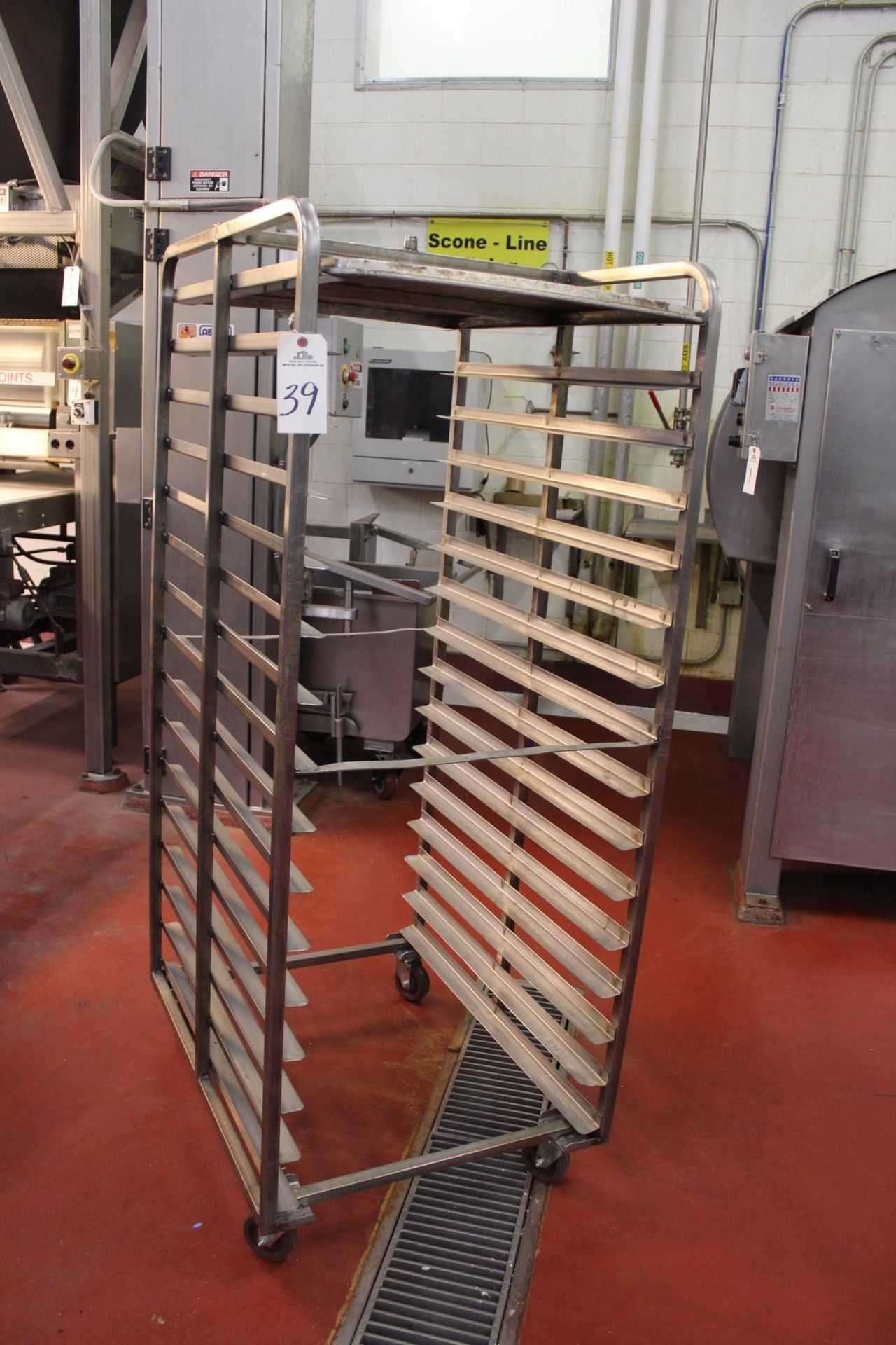 Stainless Steel Roll-In Baking Rack, 26" Wide X 36" Deep, 3 3/4" Tier Height, 16 Sh | Rig Fee: $25