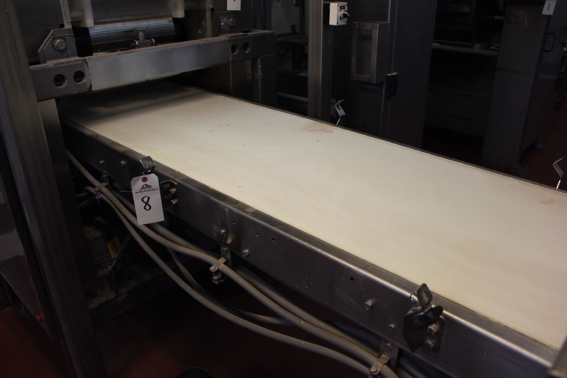 23" X 15' Long Sanitary Sheeter Belt Conveyor, W/ 3 Place Dough Splitter Wheels | Rig Fee: $600