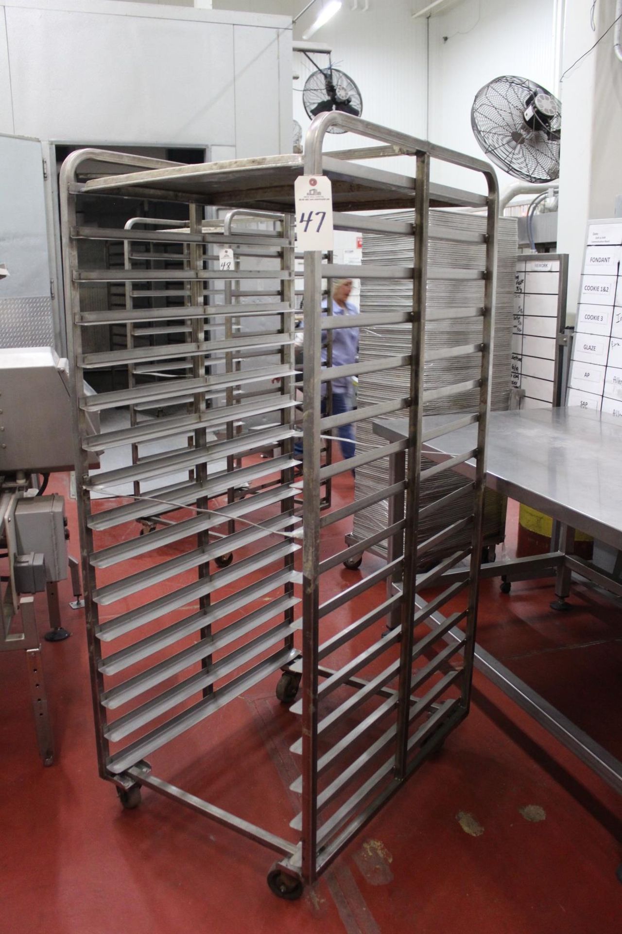 Stainless Steel Roll-In Baking Rack, 26" Wide X 36" Deep, 3 3/4" Tier Height, 16 Sh | Rig Fee: $25