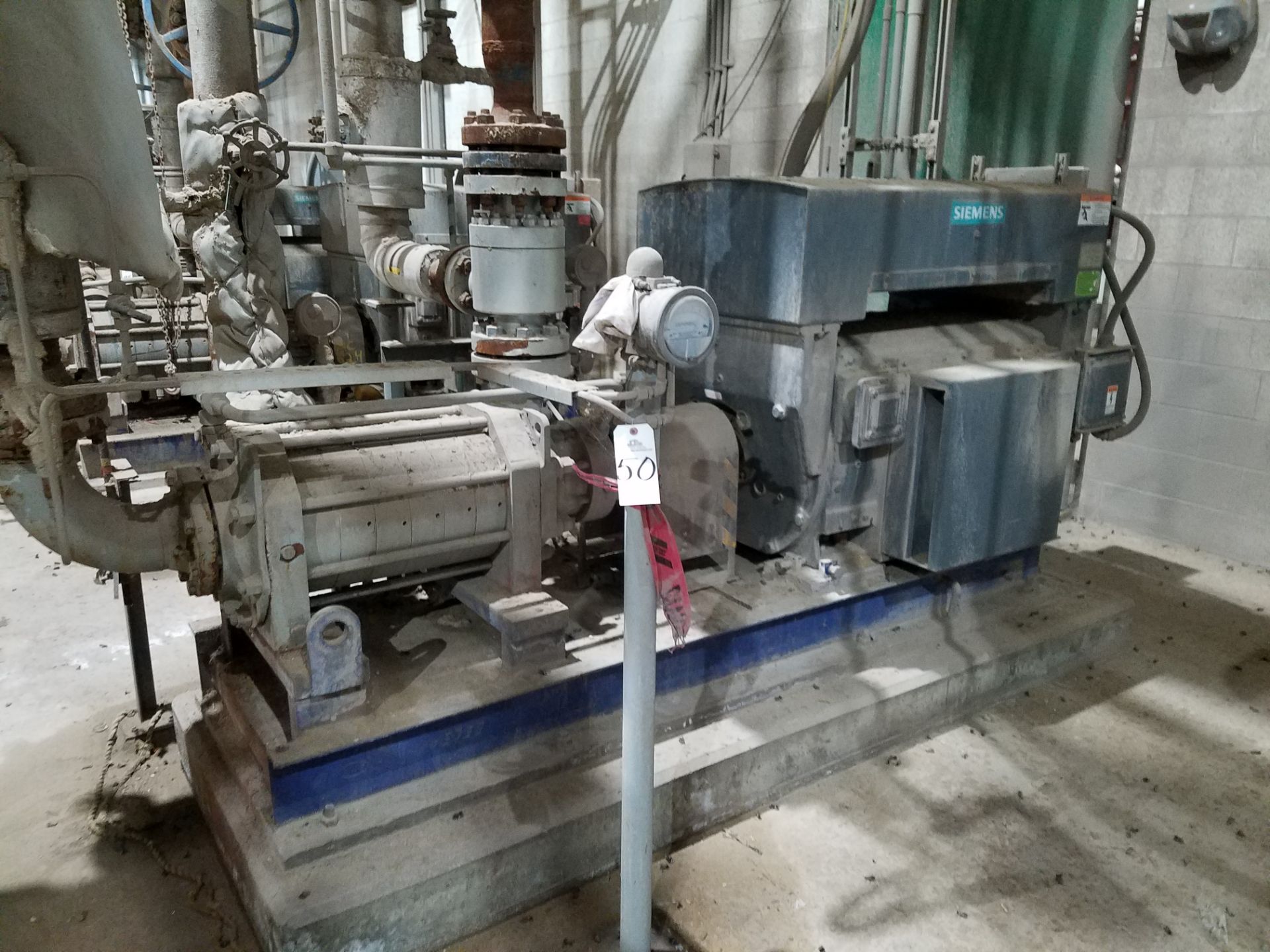 KSB Multi Stage Boiler Feedwater Pump w/ Siemens 650 HP Induction Motor | Rig Fee: $400