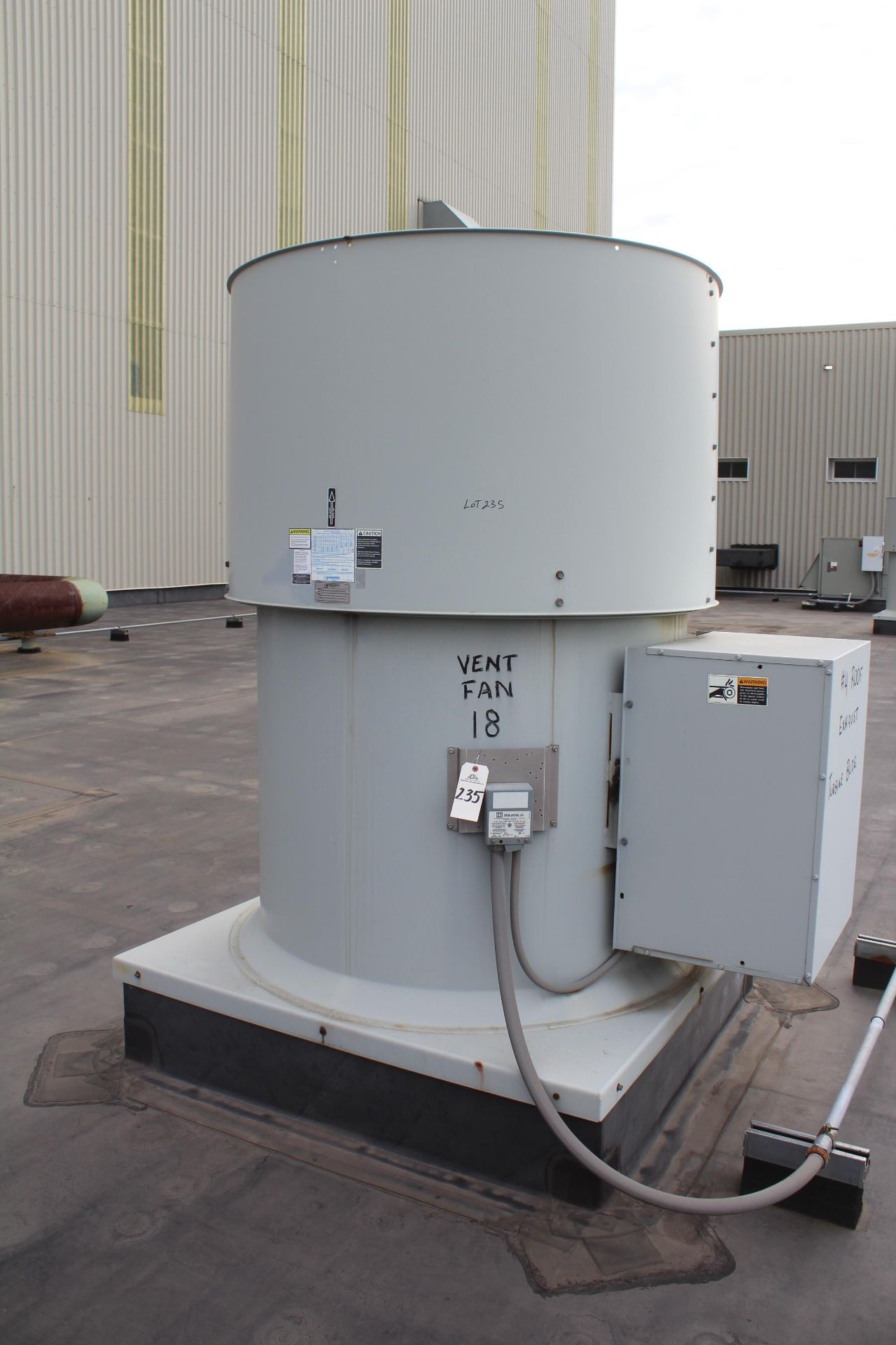 Greenheck, Tube Axial Roof Exhaust Fan, M# TAUB-48H-50, S/N 07K02448 | Rig Fee: $400