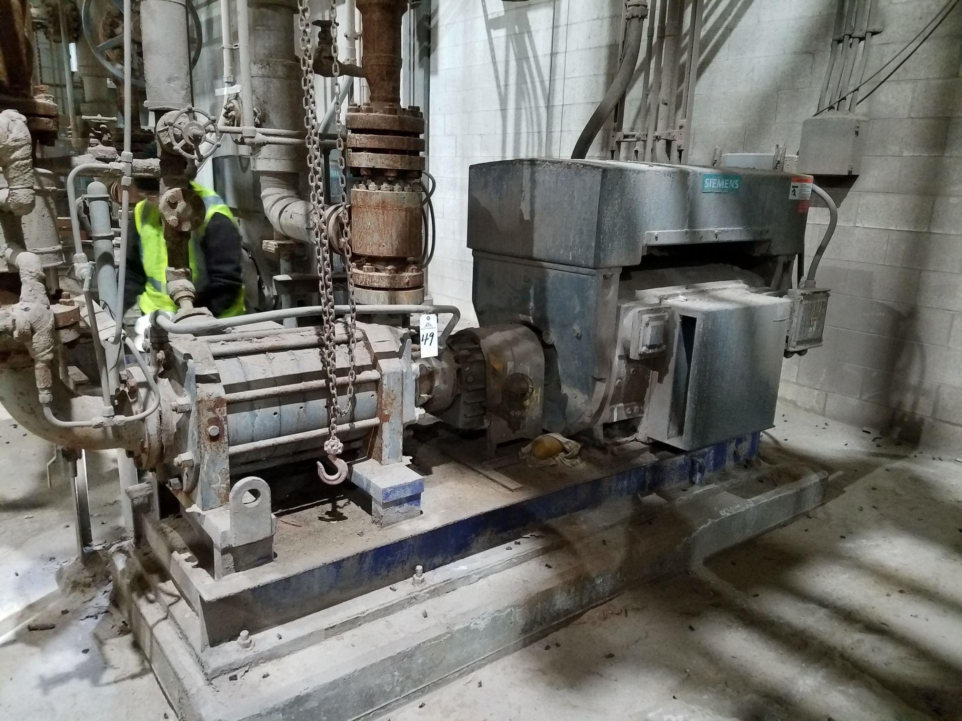 KSB Multi Stage Boiler Feedwater Pump w/ Siemens 650 HP Induction Motor | Rig Fee: $400