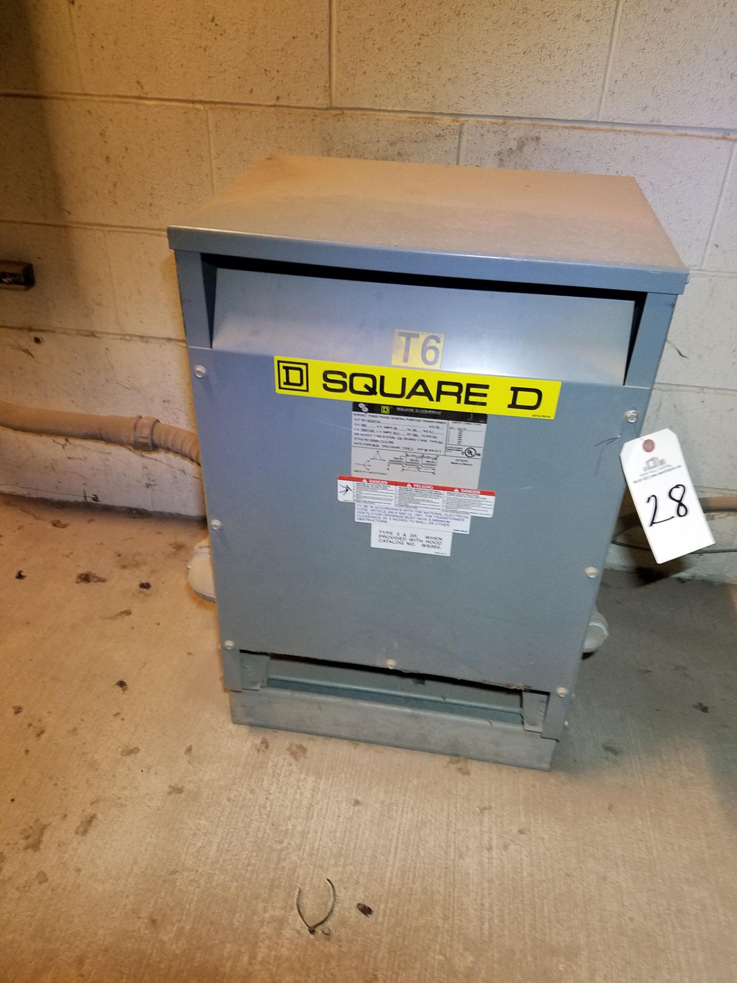 Square D Transformer, 30 KVA | Rig Fee: $50