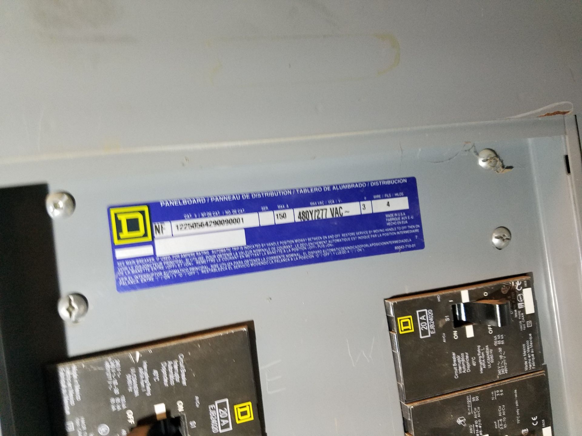 Square D Electrical Breaker Panel | Rig Fee: $100 - Image 2 of 2