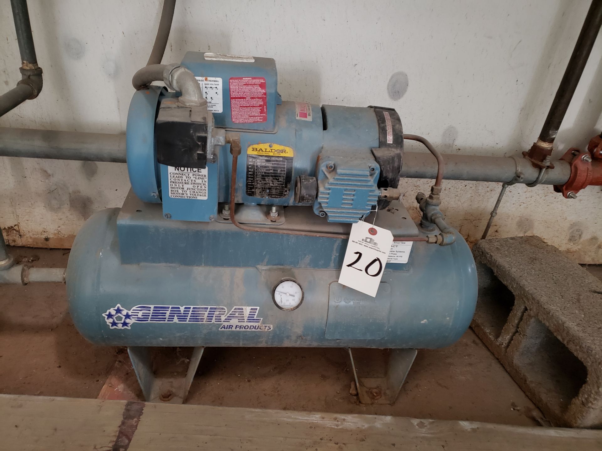 General Air Products Air Compressor, .75 HP | Rig Fee: $100