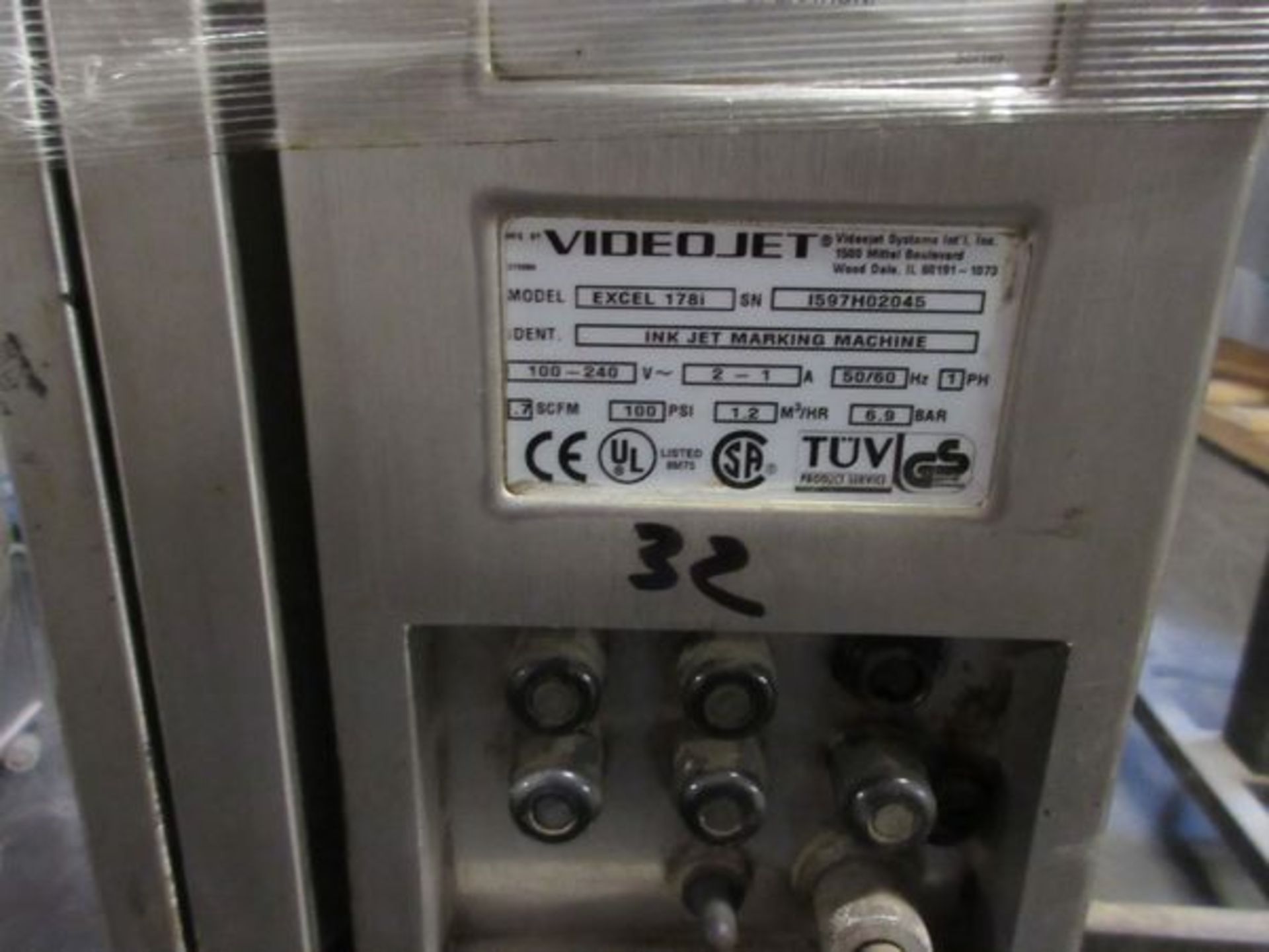 Videojet Excel 178I Port. Ink Jet Marking Machine, 1 Phase | Rig Fee: $10 - Image 2 of 2